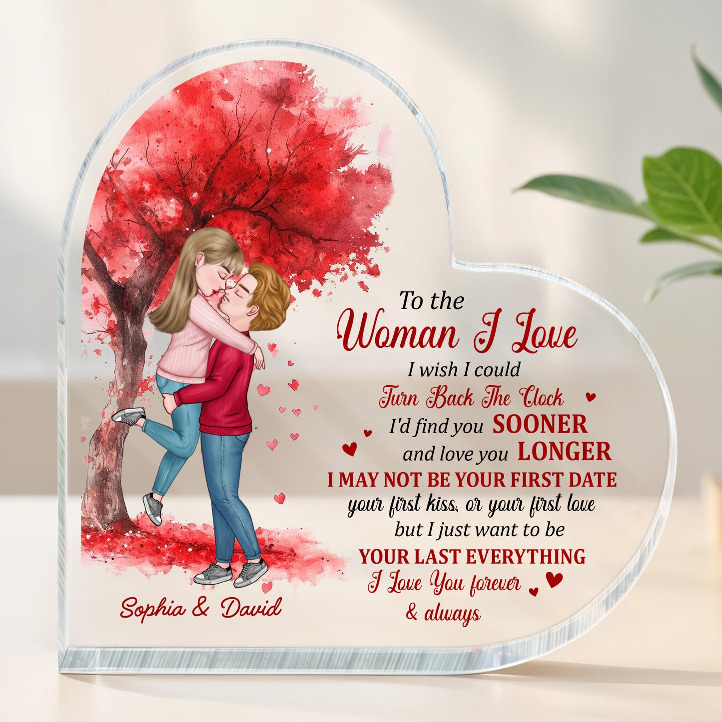 To The Woman I Love, Turn Back The Clock Romantic Heart Tree Design