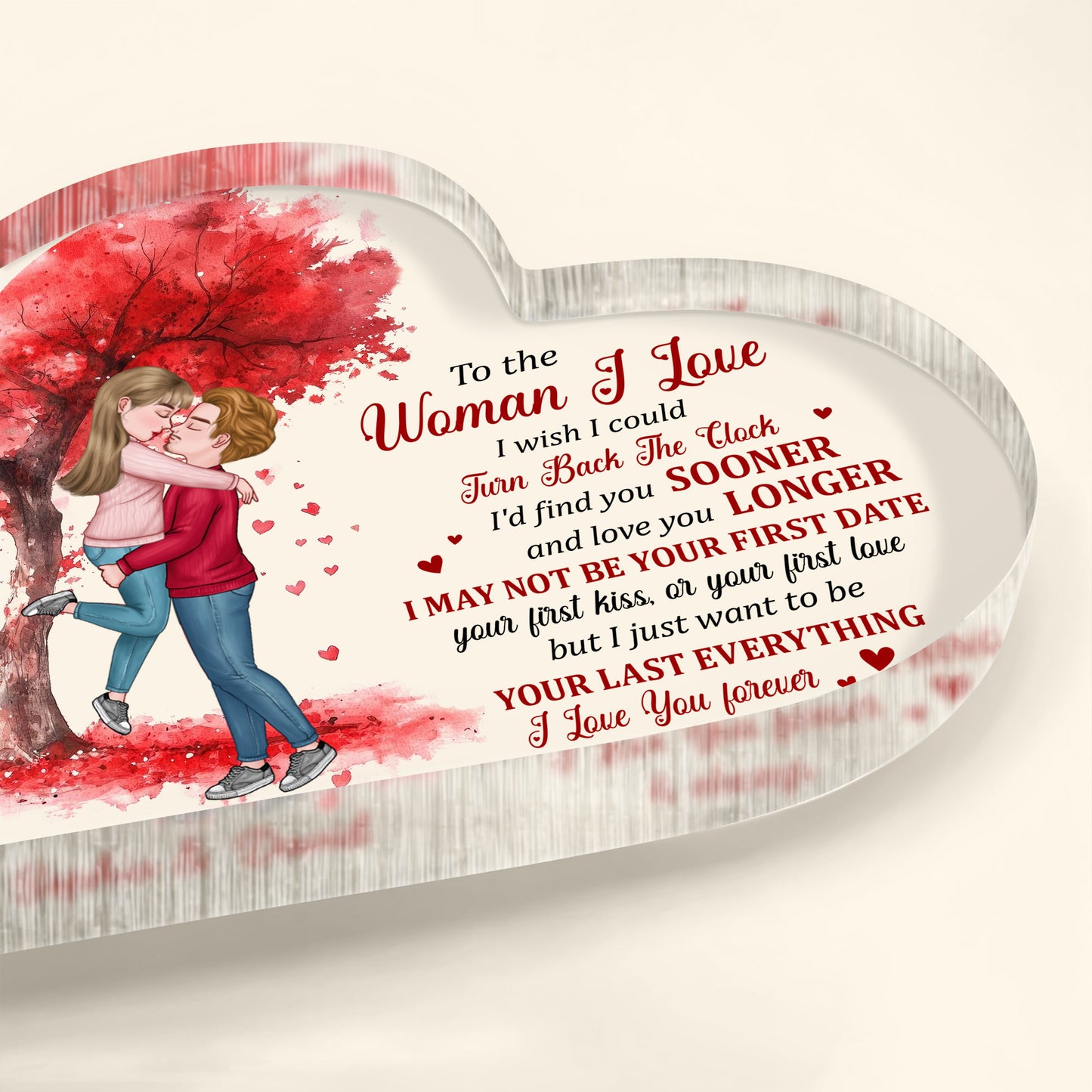 To The Woman I Love, Turn Back The Clock Romantic Heart Tree Design