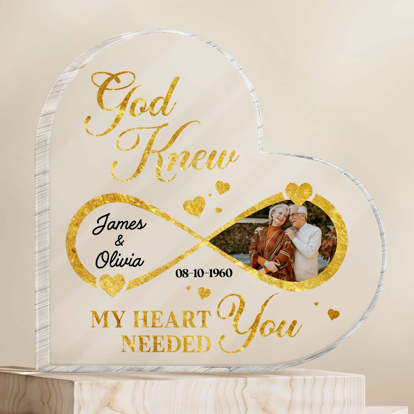 God Knew My Heart Needed You With Hearts And Glitter Design