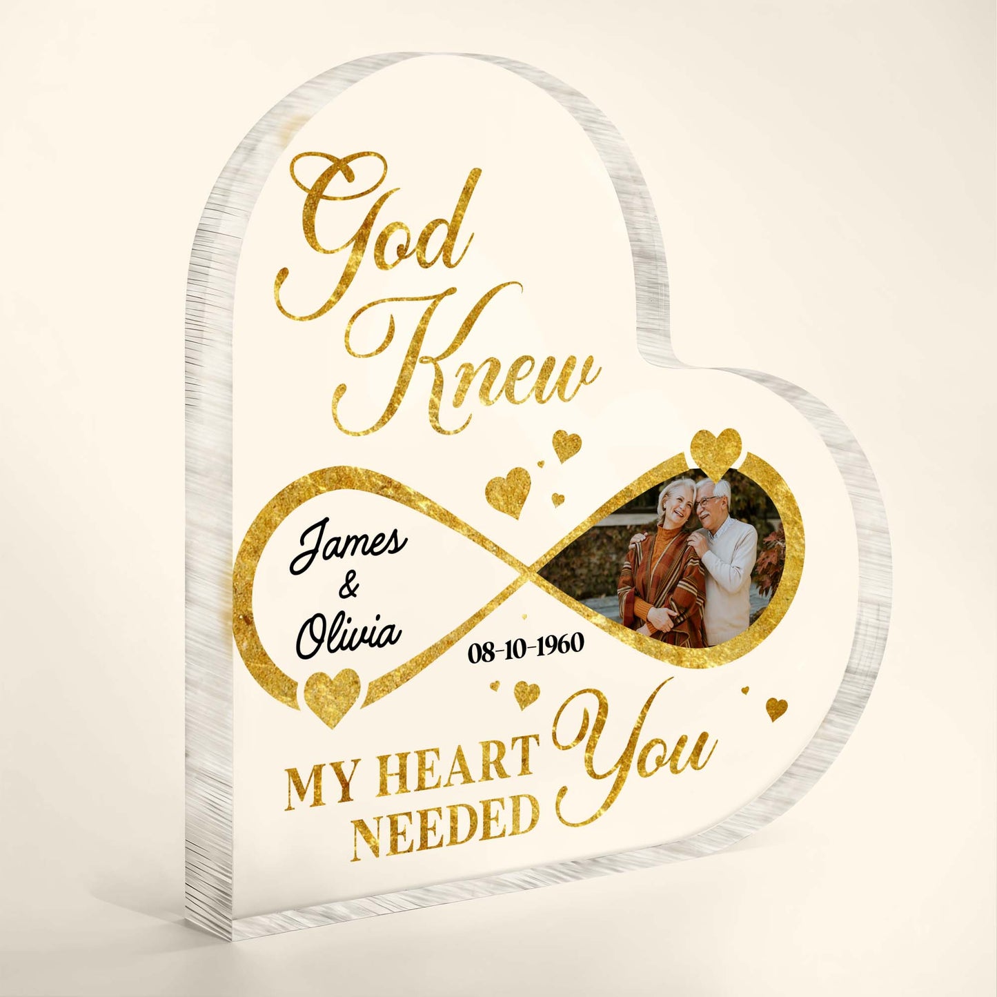 God Knew My Heart Needed You With Hearts And Glitter Design