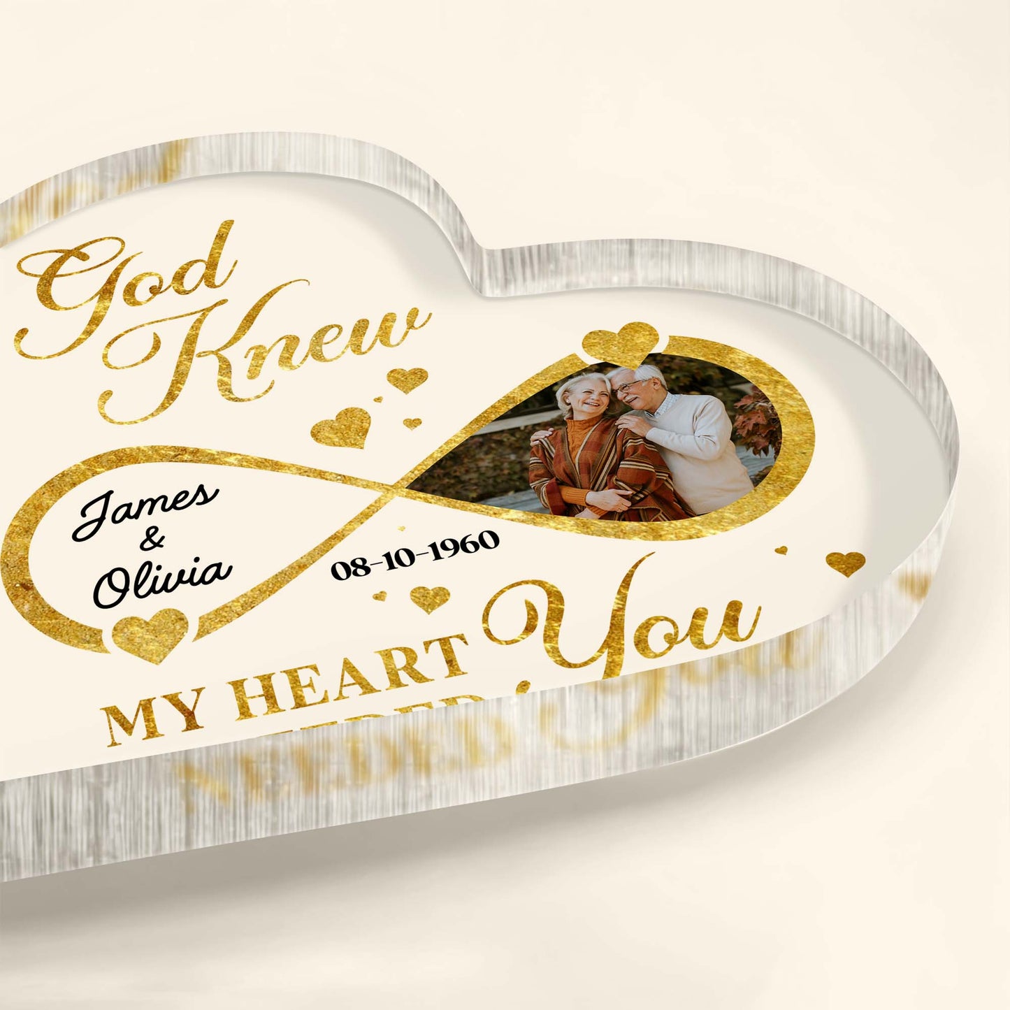 God Knew My Heart Needed You With Hearts And Glitter Design