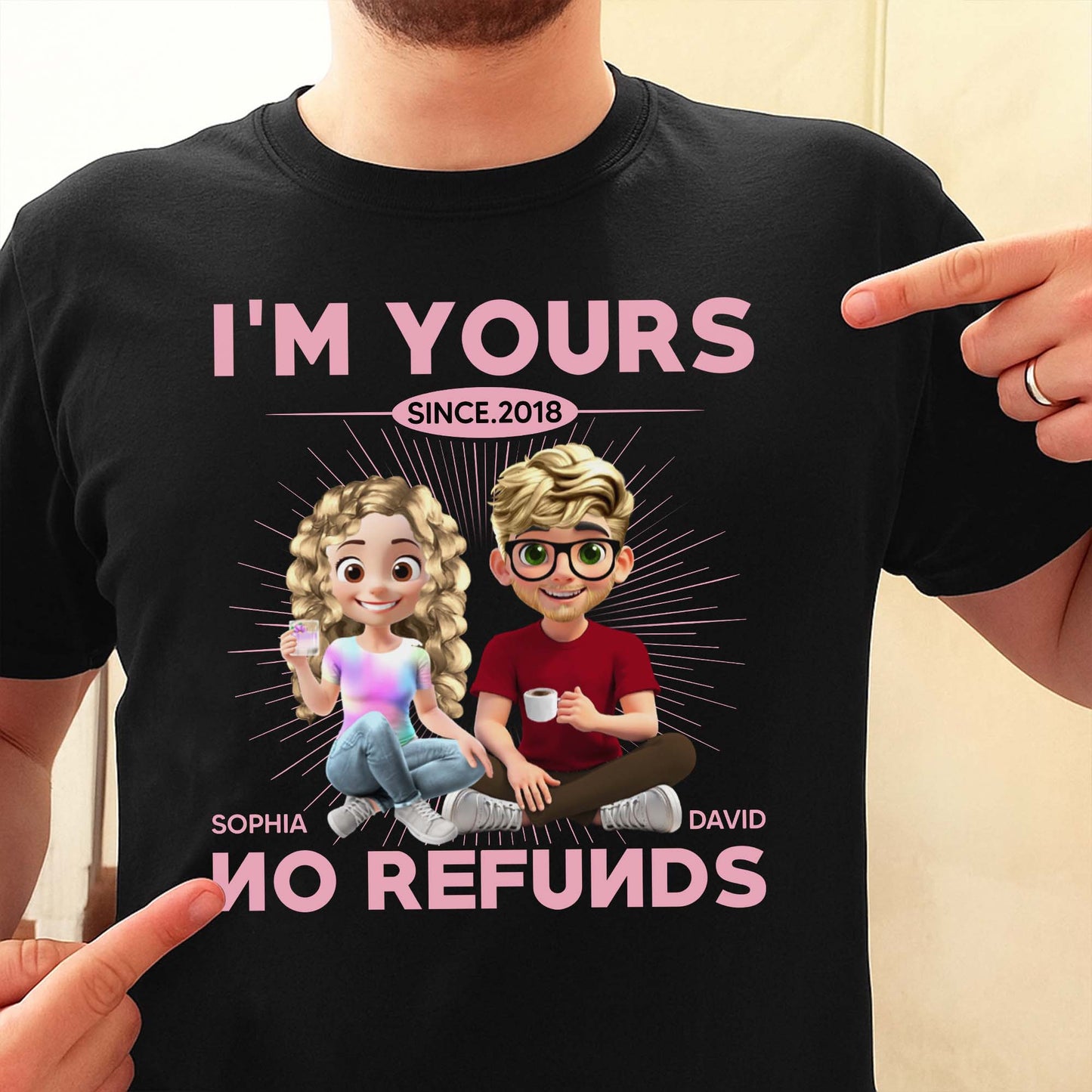 I'm Yours No Refunds, Couple Design