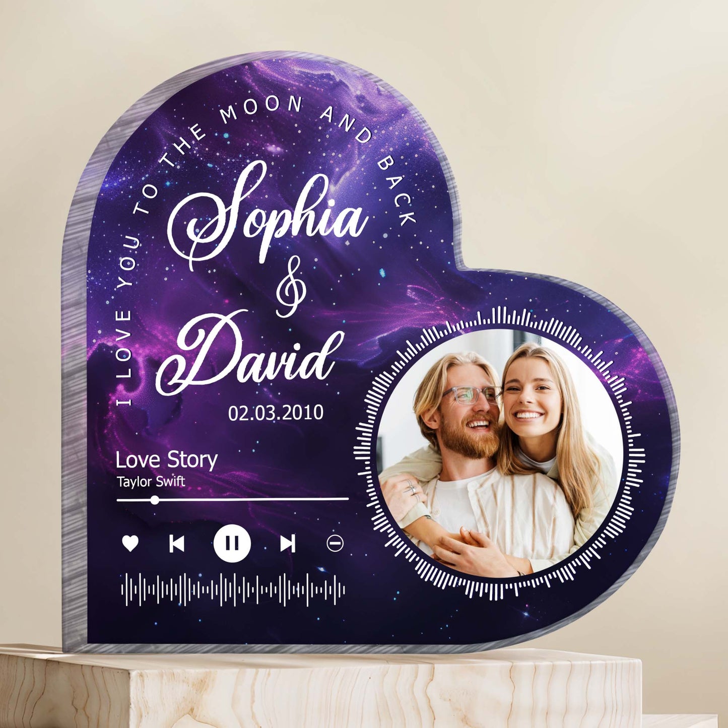 I Love You To The Moon And Back Galaxy Music Player Design