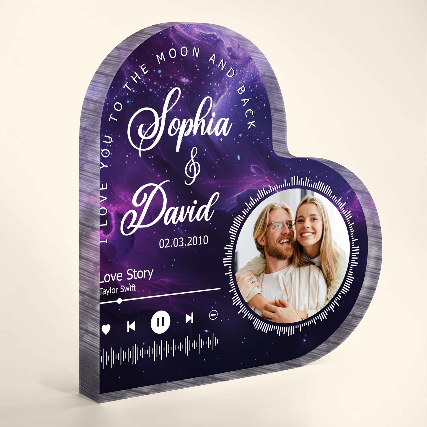 I Love You To The Moon And Back Galaxy Music Player Design