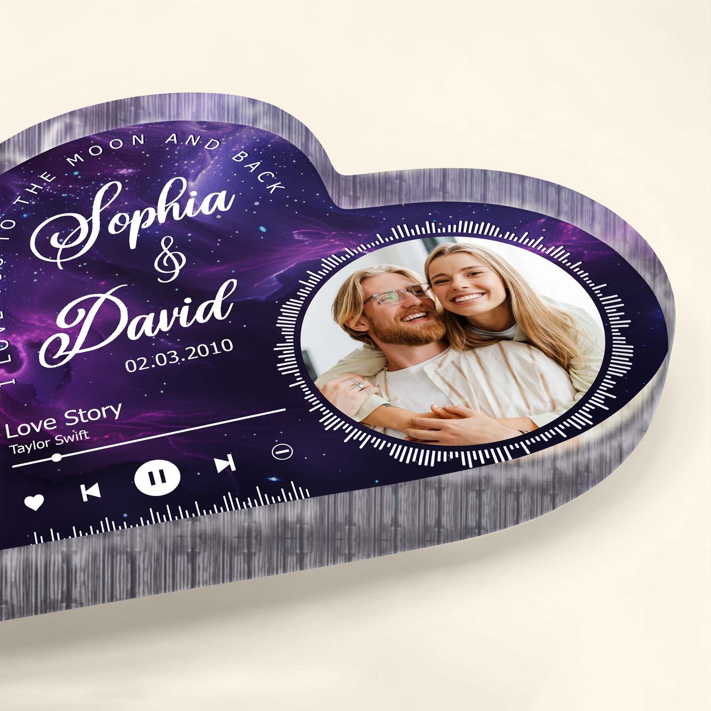 I Love You To The Moon And Back Galaxy Music Player Design