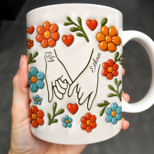 To Mom, Love Grows Here, Hands, Heart and Flowers