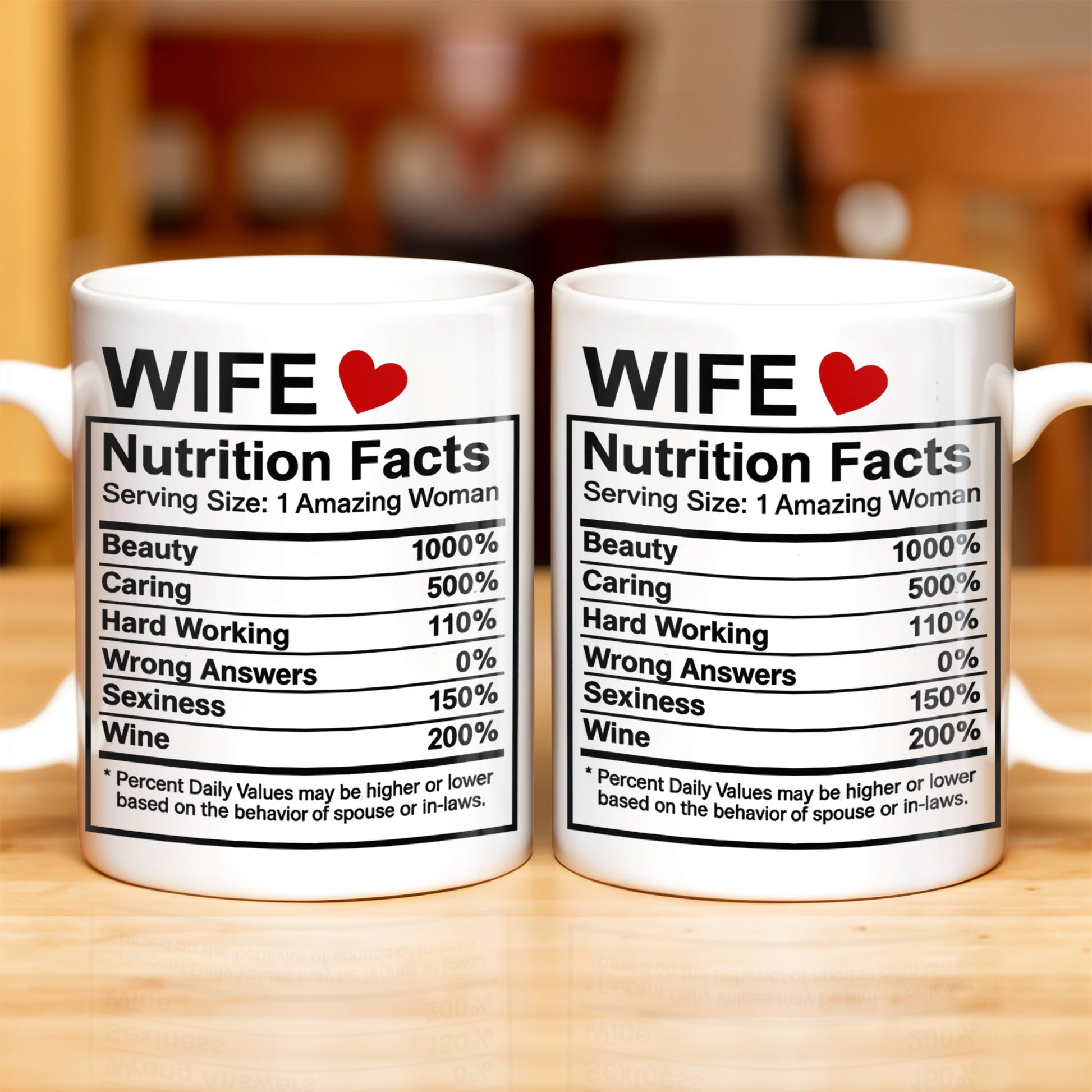 Wife Nutrition Facts Serving Size: 1 Amazing Woman, Nutrition Facts Label