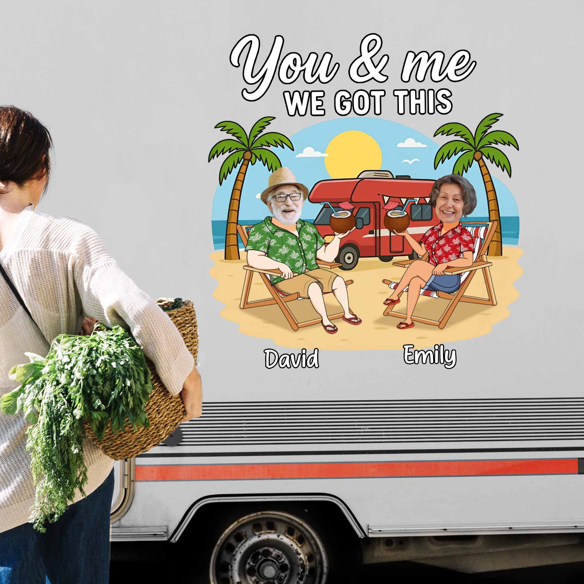 You & Me We Got This With Palm Trees And Van