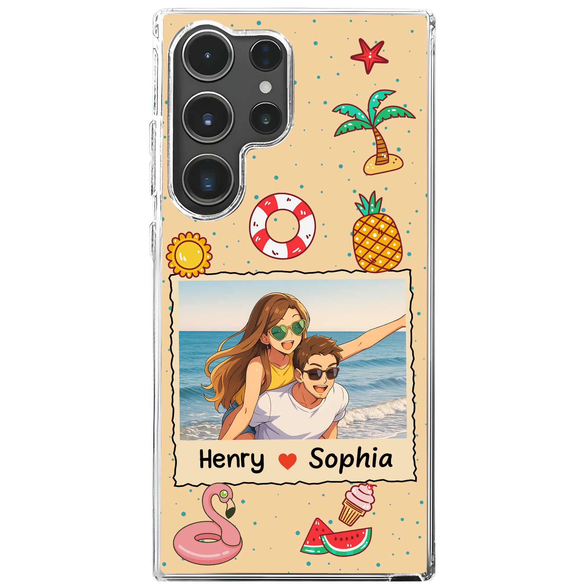 Beach Memories With Tropical Elements Phone Case