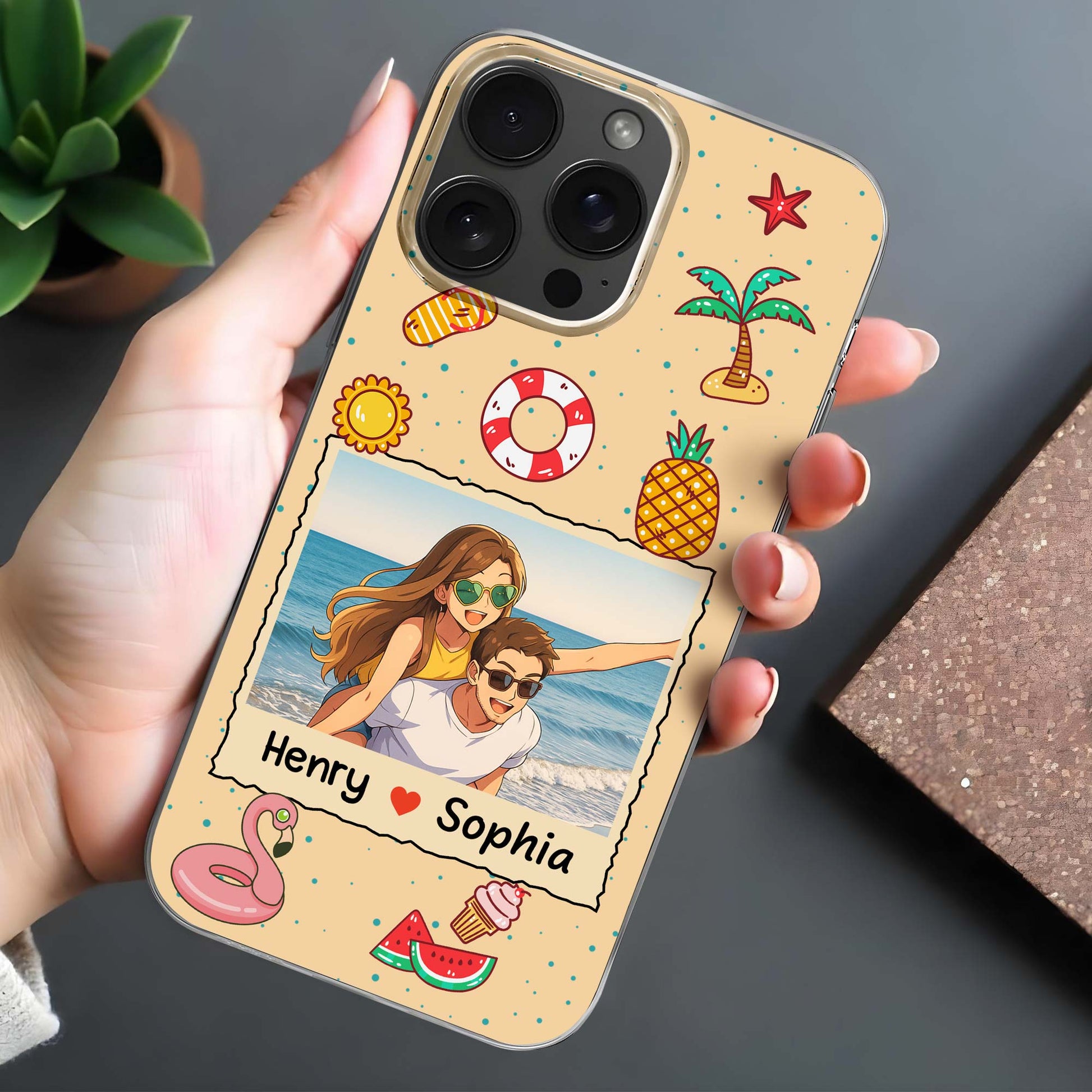 Beach Memories With Tropical Elements Phone Case