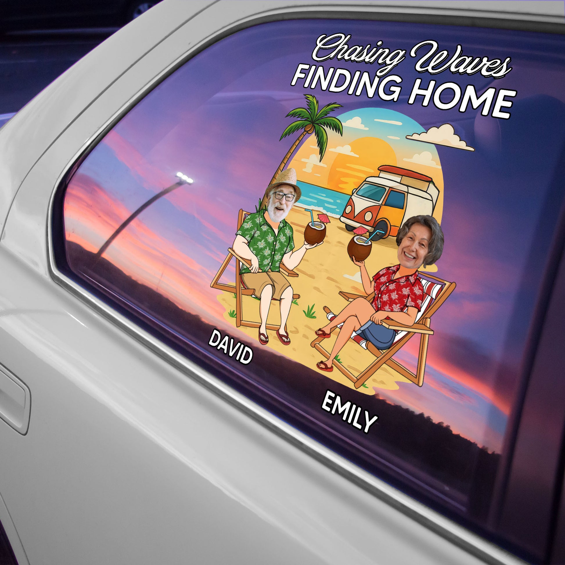 Chasing Waves Finding Home, Beach And Palm Tree Decor