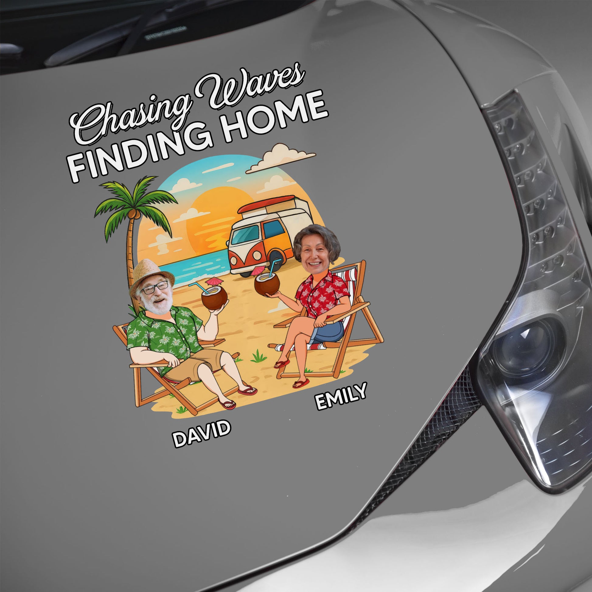 Chasing Waves Finding Home, Beach And Palm Tree Decor