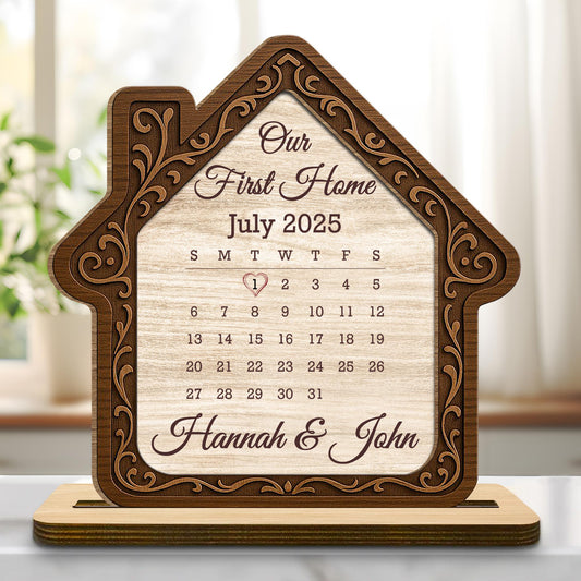 Our First Home House Outline With Calendar Design