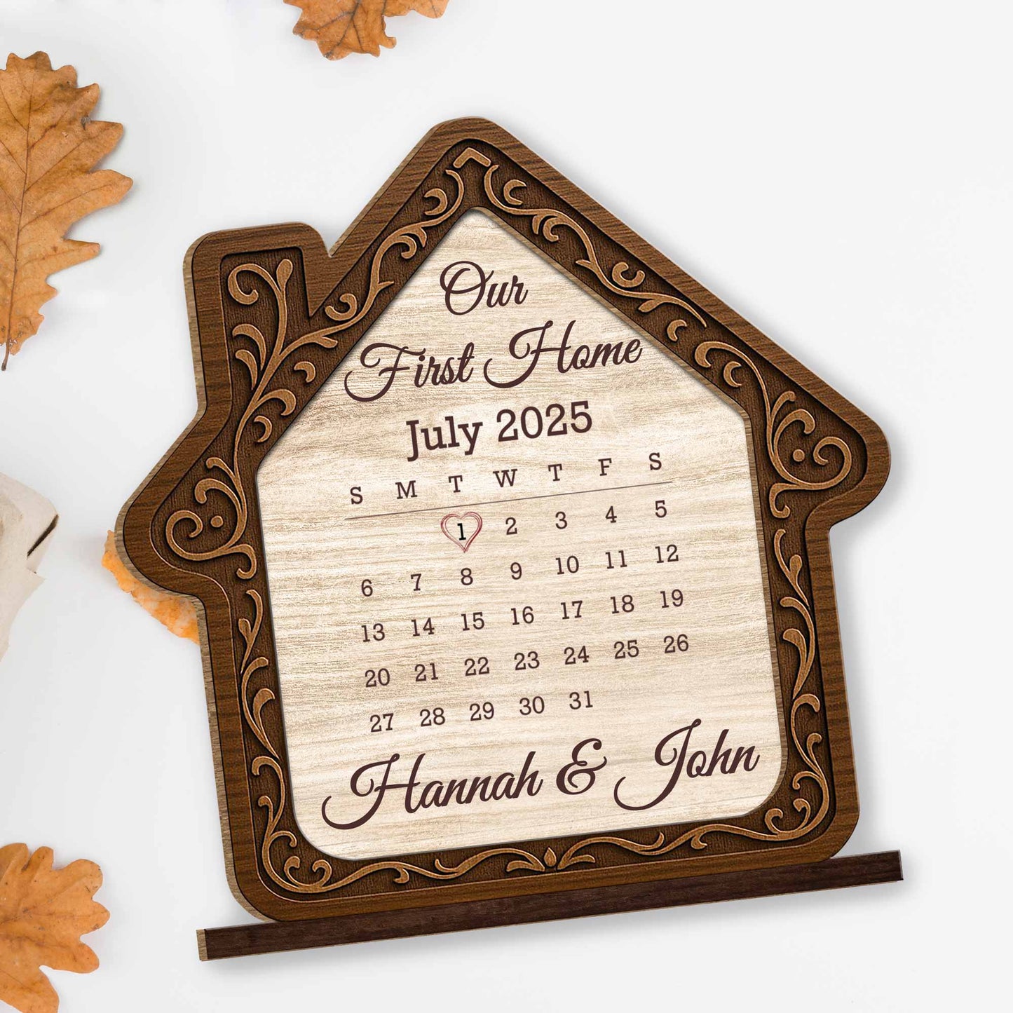 Our First Home House Outline With Calendar Design