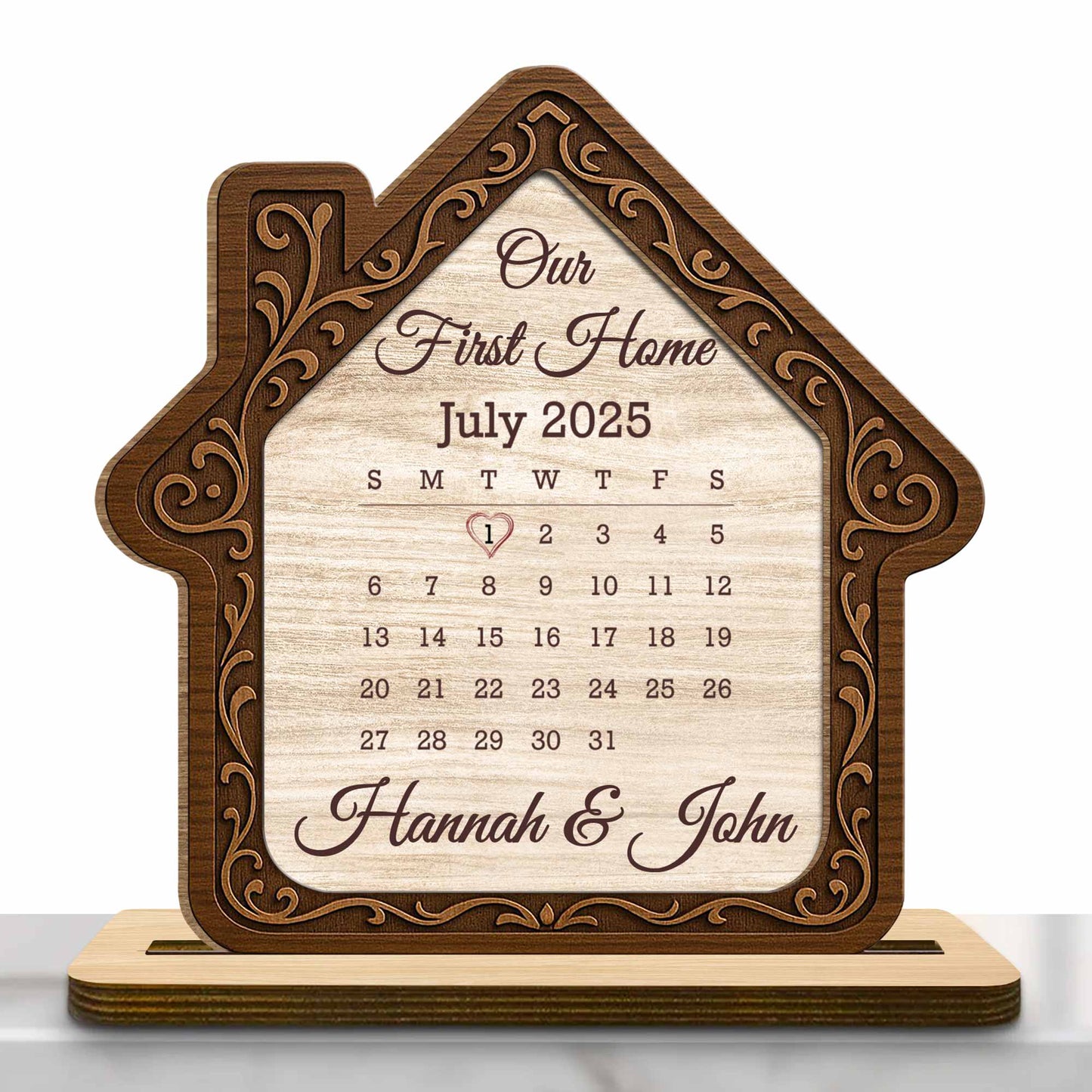Our First Home House Outline With Calendar Design