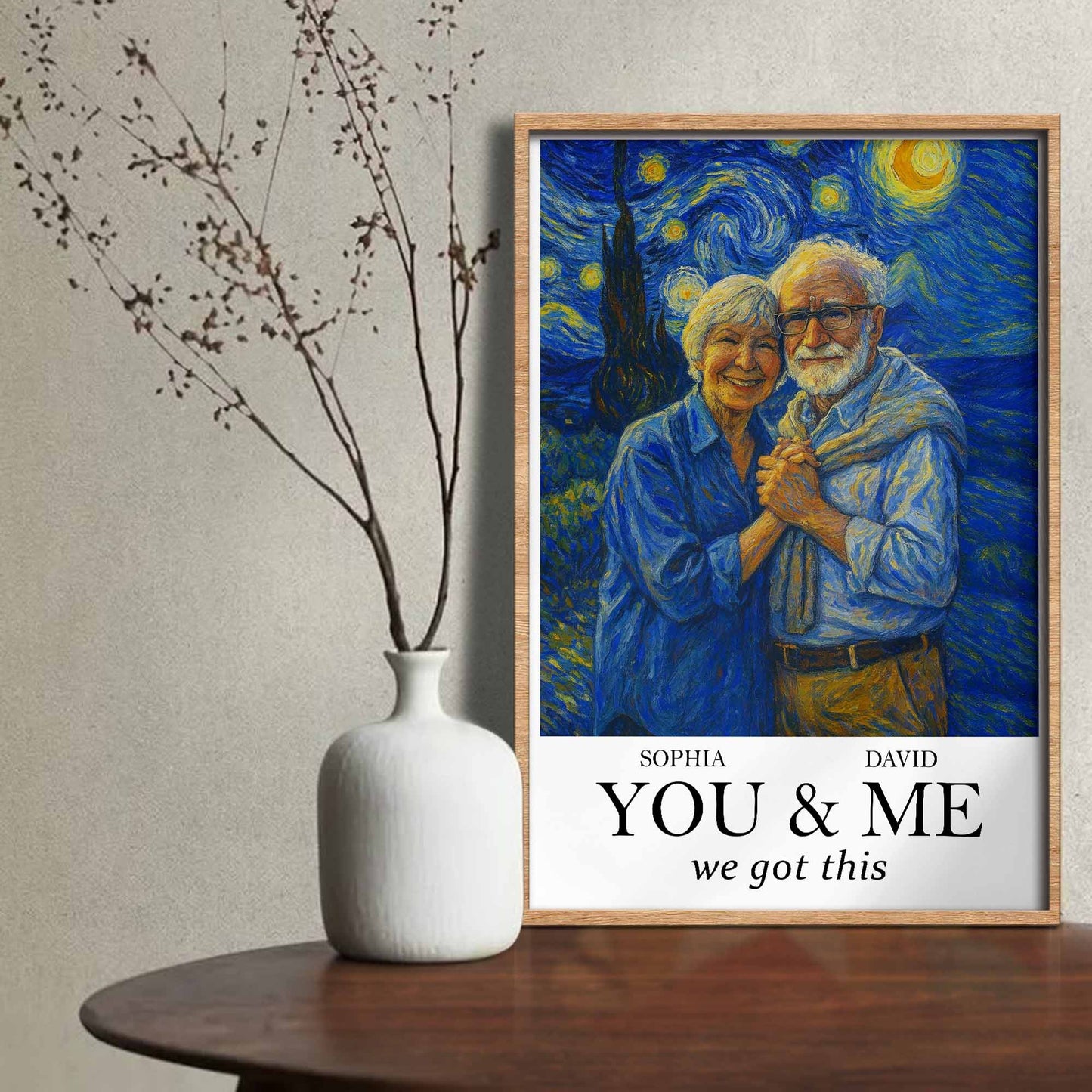 You & Me We Got This, Elderly Couple, Starry Night