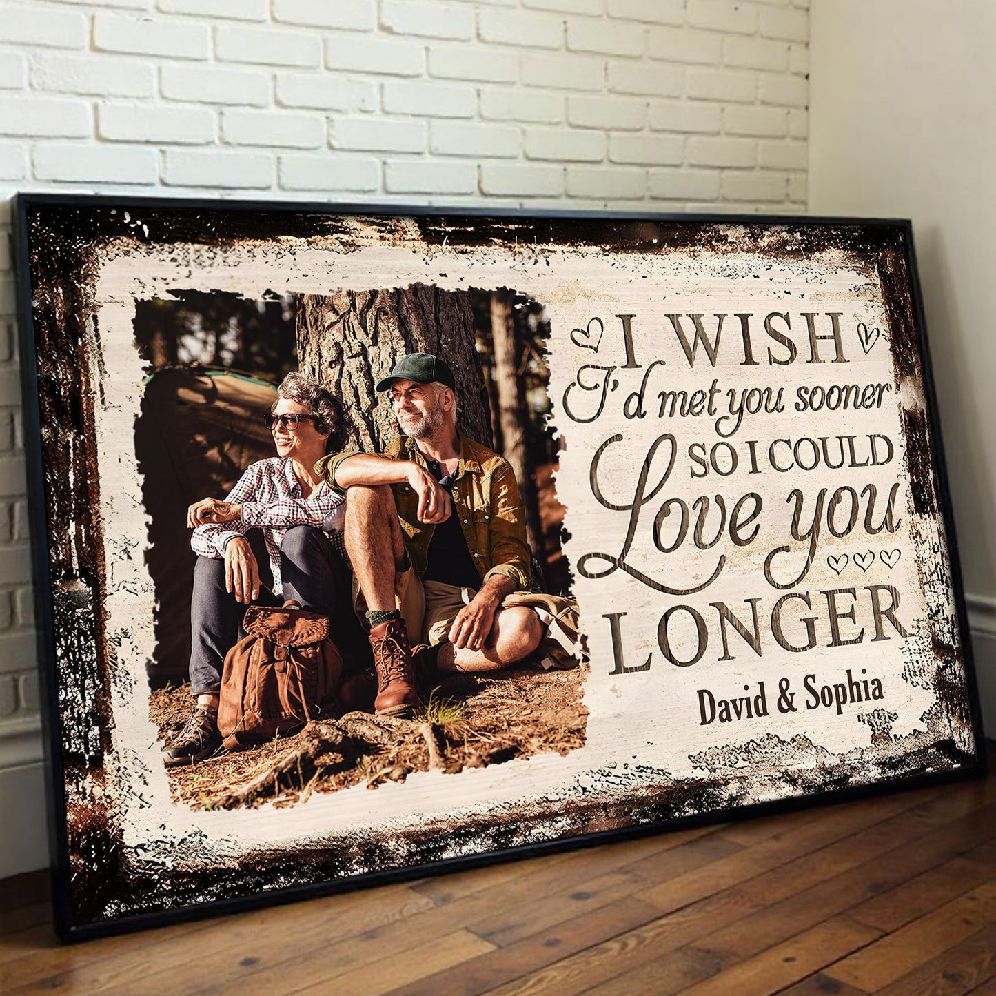 I Wish I'd Met You Sooner, Love You Longer - Personalized Custom Horizontal Poster - CPL479_HPOS
