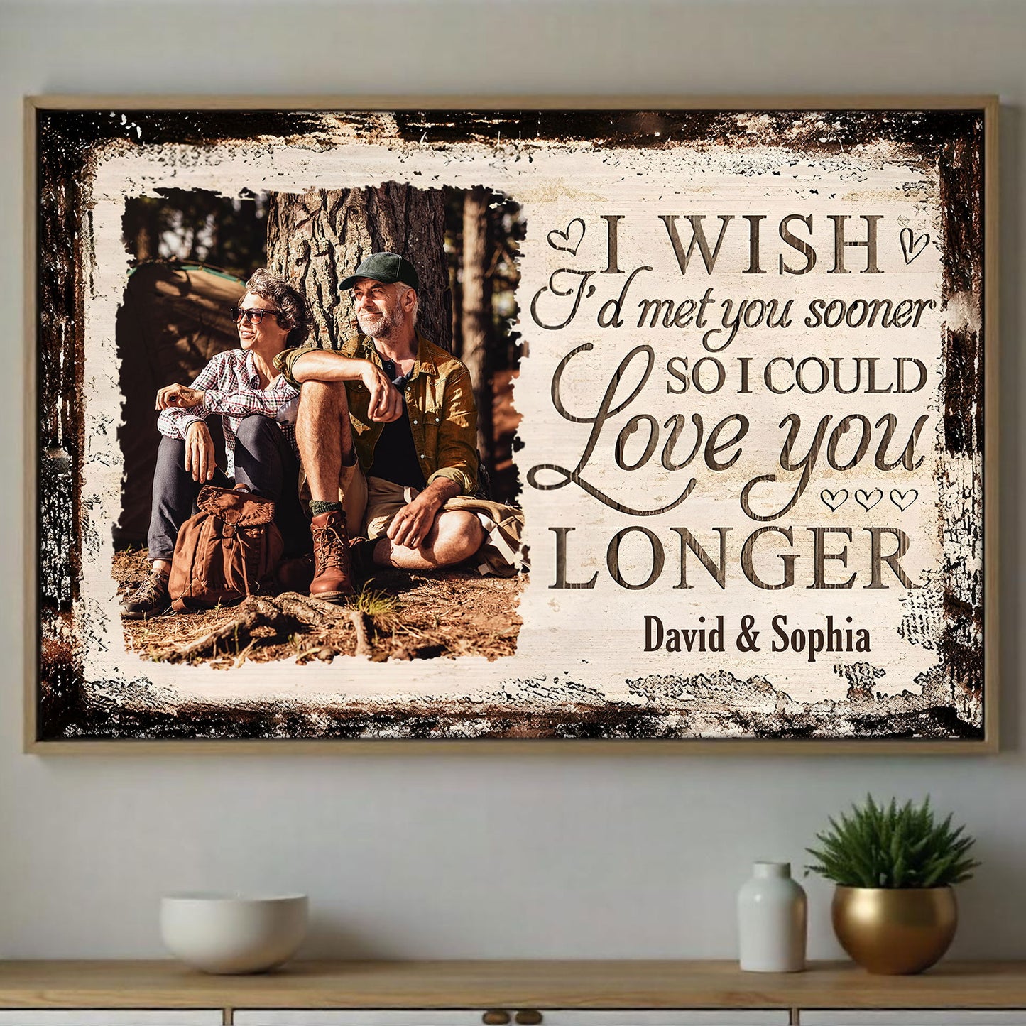 I Wish I'd Met You Sooner, Love You Longer - Personalized Custom Horizontal Poster - CPL479_HPOS