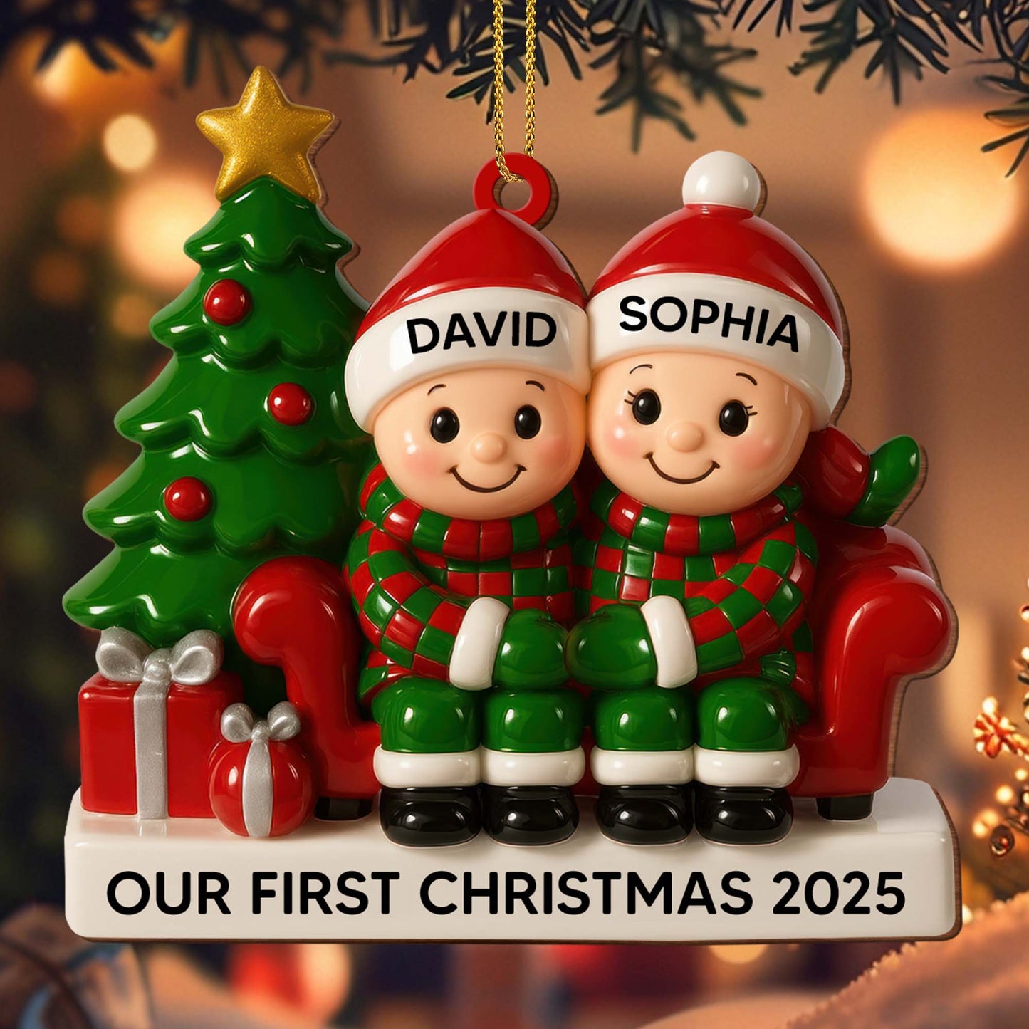 Our First Christmas With Christmas Tree and Gifts