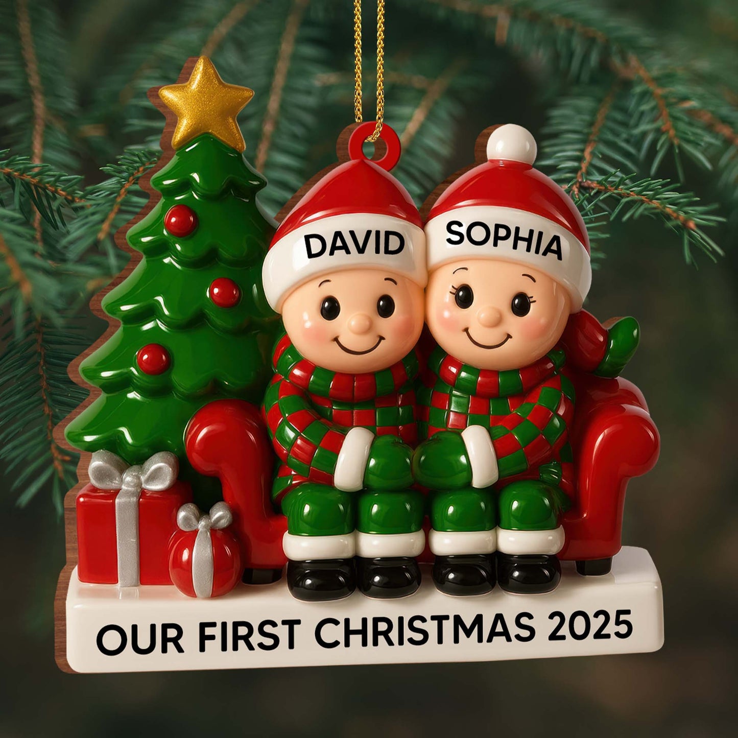 Our First Christmas With Christmas Tree and Gifts