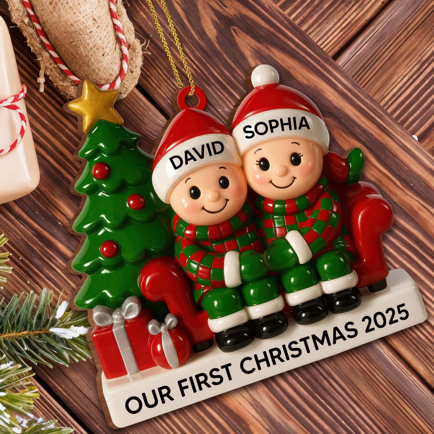 Our First Christmas With Christmas Tree and Gifts