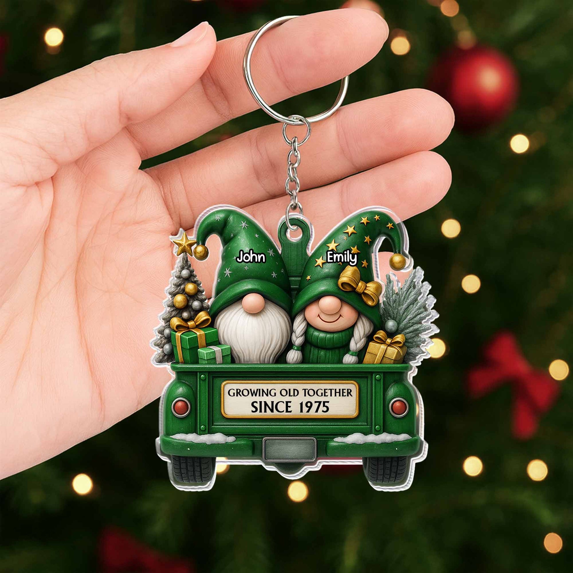 Growing Old Together, Christmas Truck With Gnomes