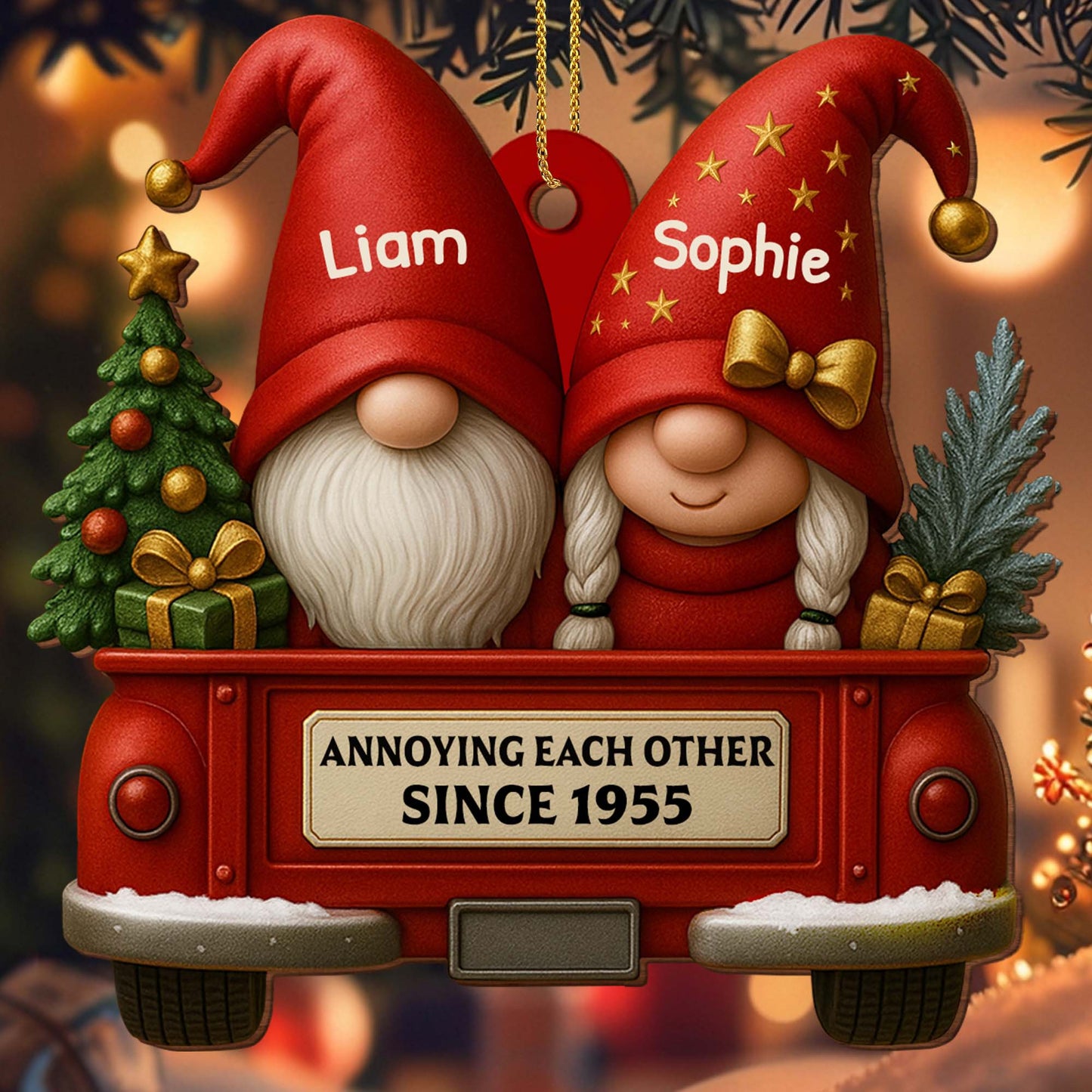 Annoying Each Other Since, Gnomes And Vintage Truck