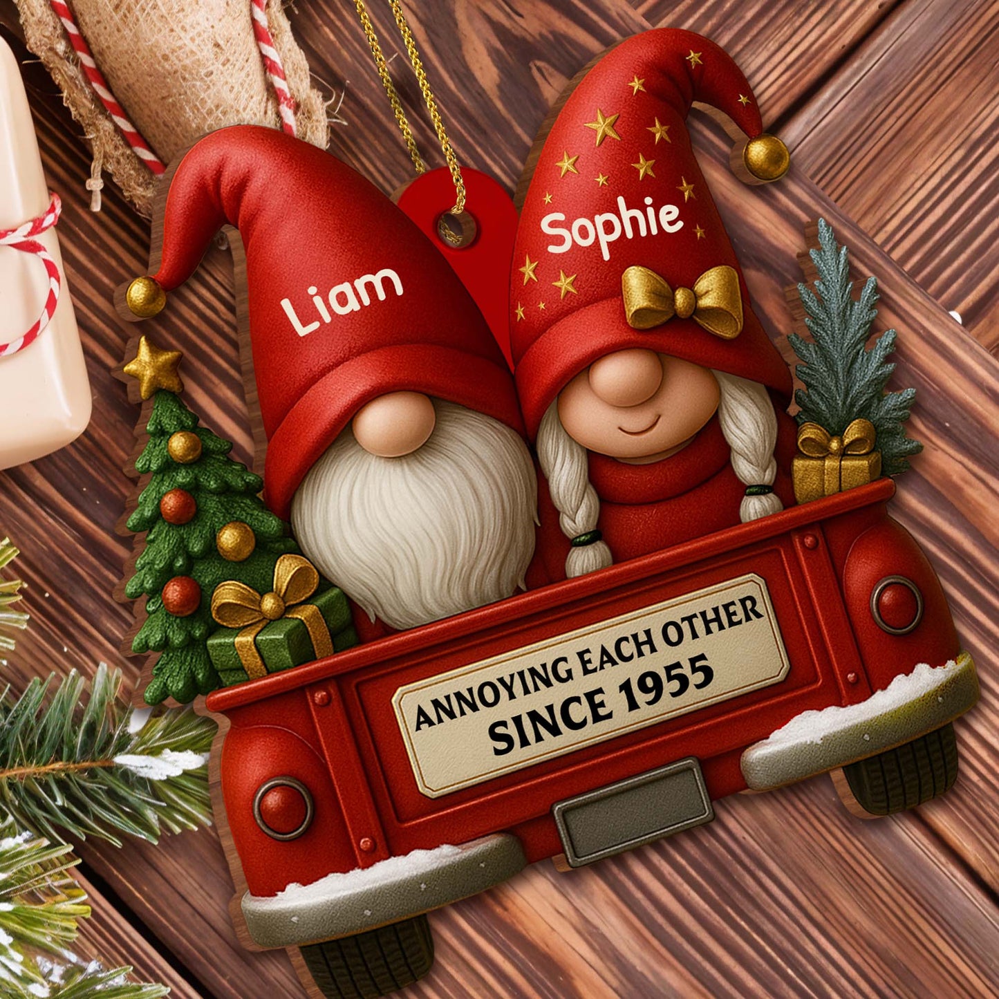 Annoying Each Other Since, Gnomes And Vintage Truck