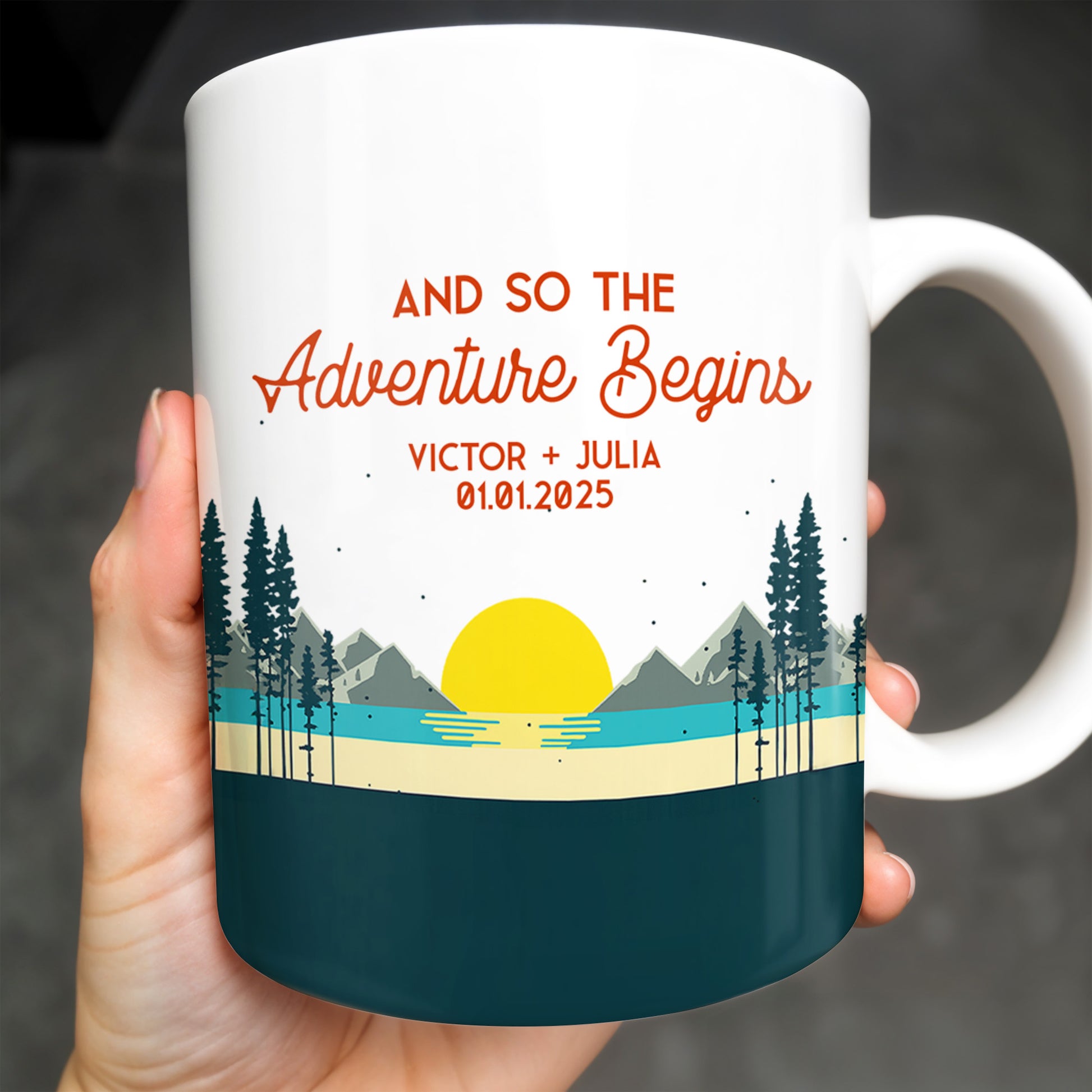 And So The Adventure Begins Featuring Mountains And Sunrise