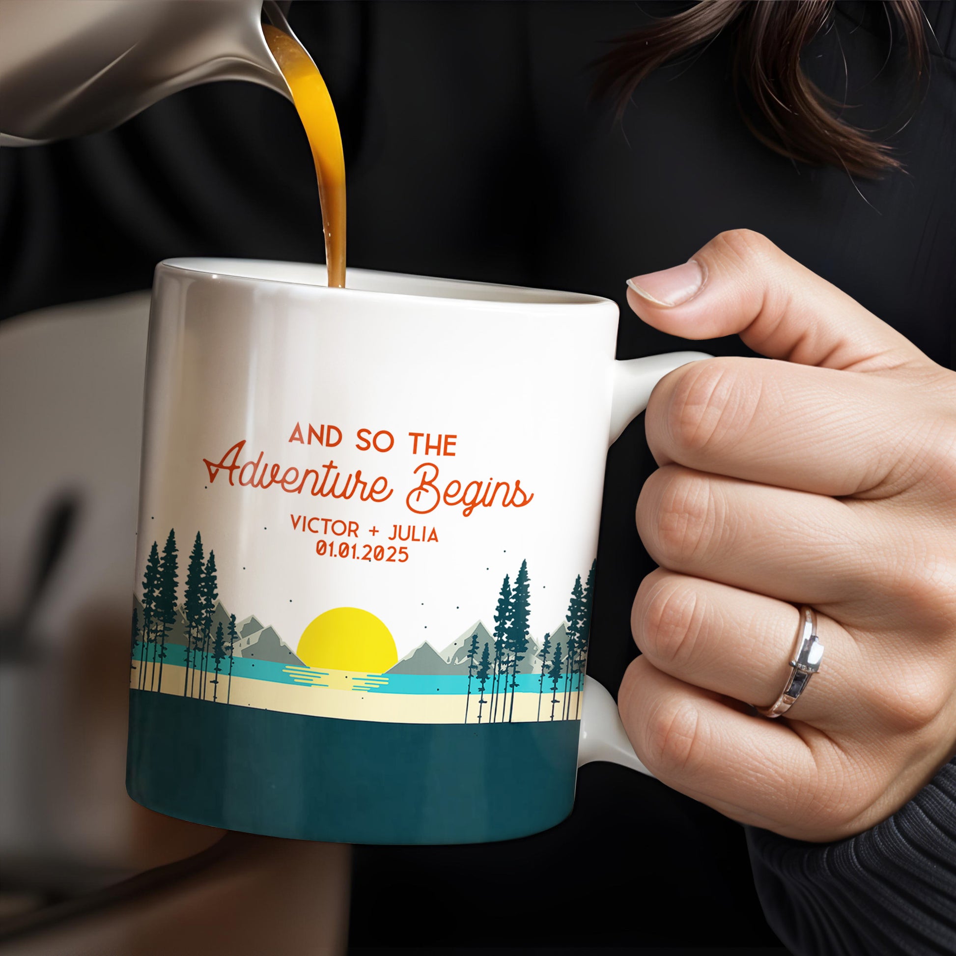 And So The Adventure Begins Featuring Mountains And Sunrise