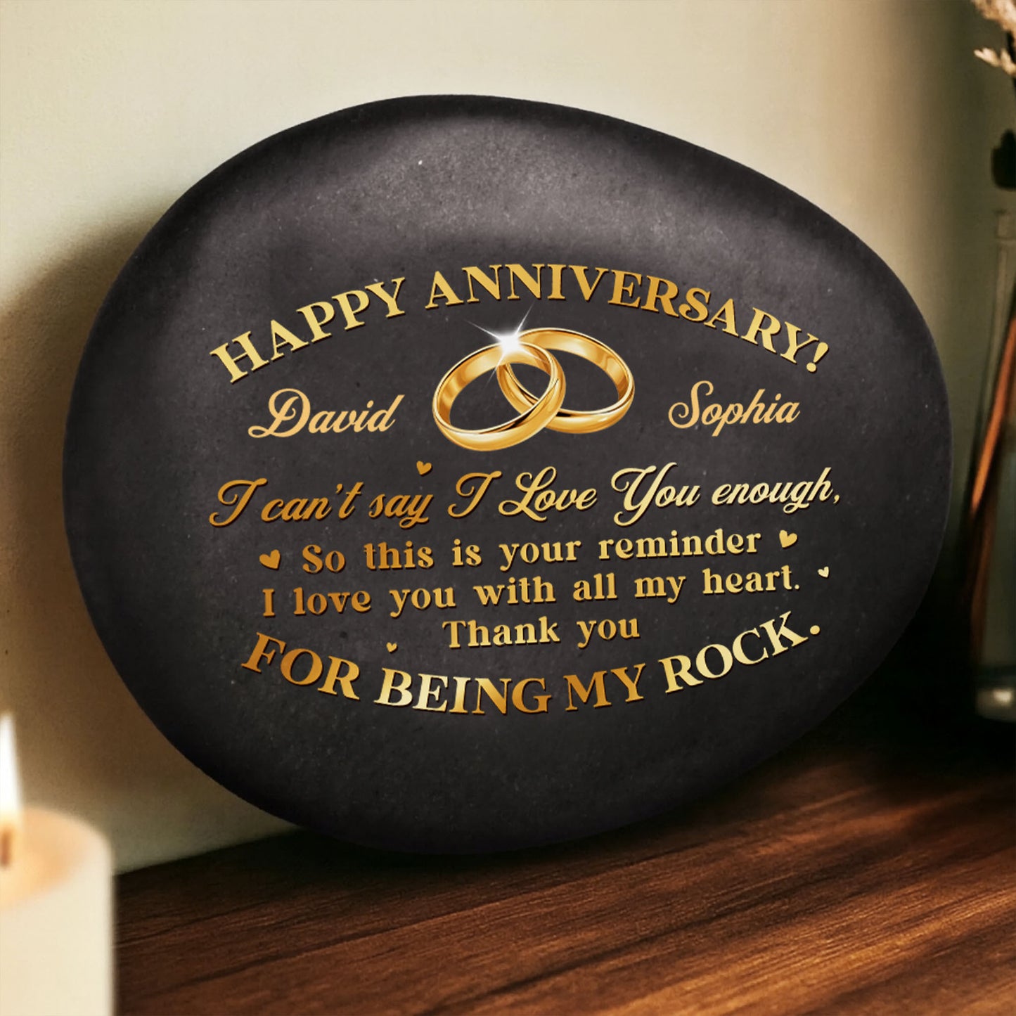 Happy Anniversary Reminder With Wedding Rings