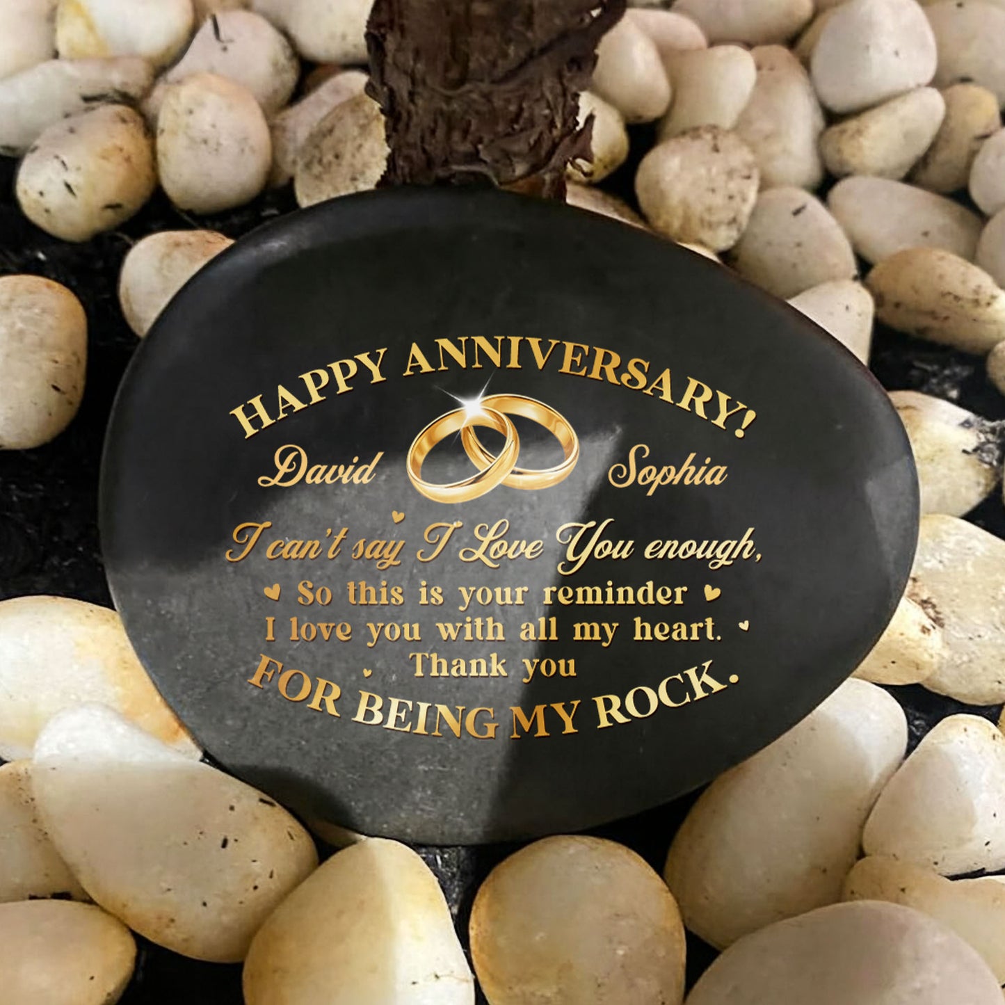 Happy Anniversary Reminder With Wedding Rings