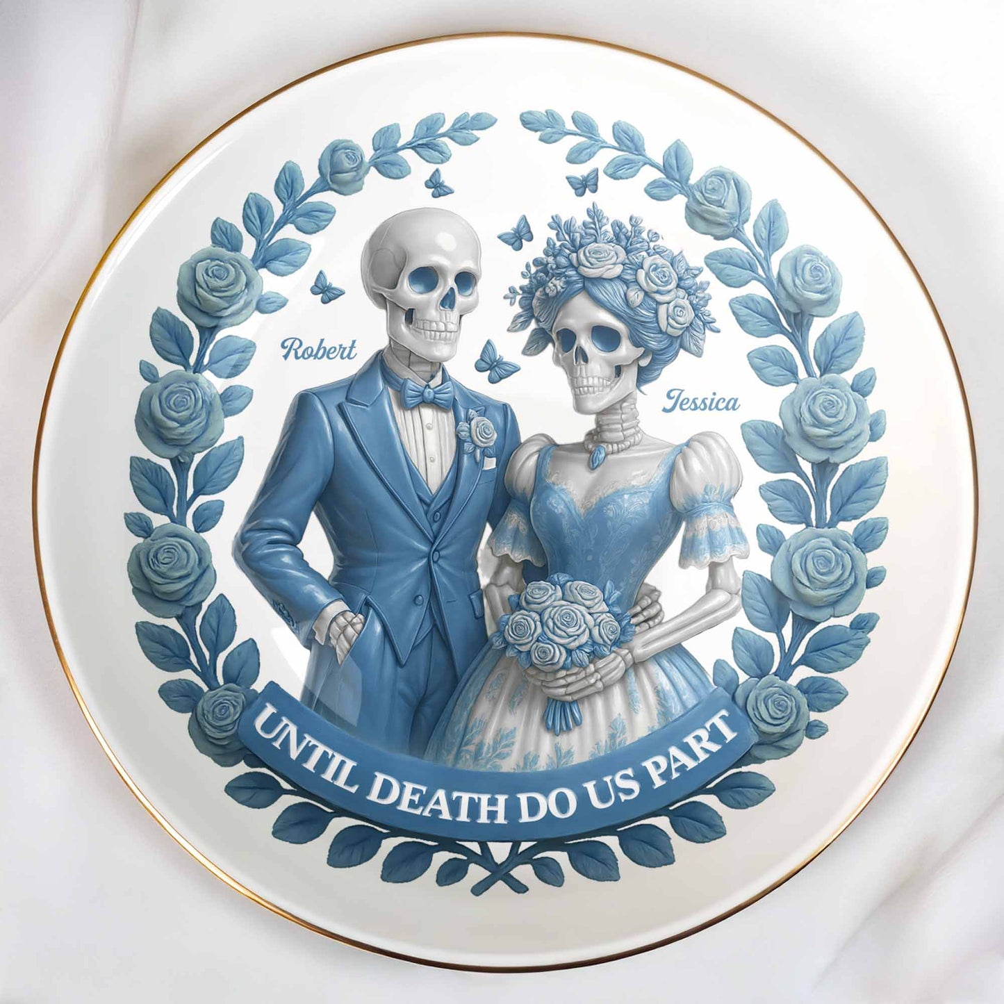 Until Death Do Us Part With Skulls And Roses