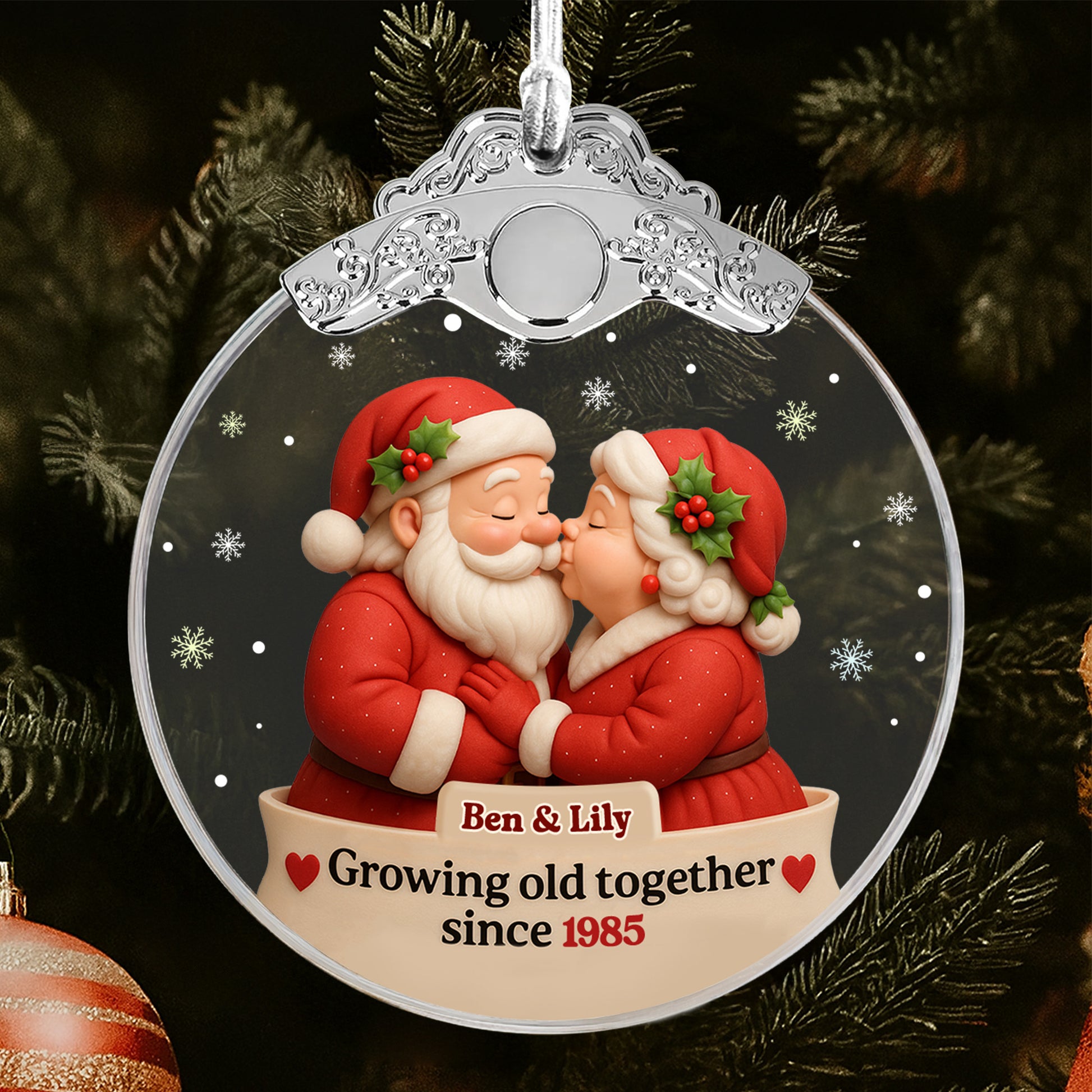 Growing Old Together Santa Claus And Mrs. Claus