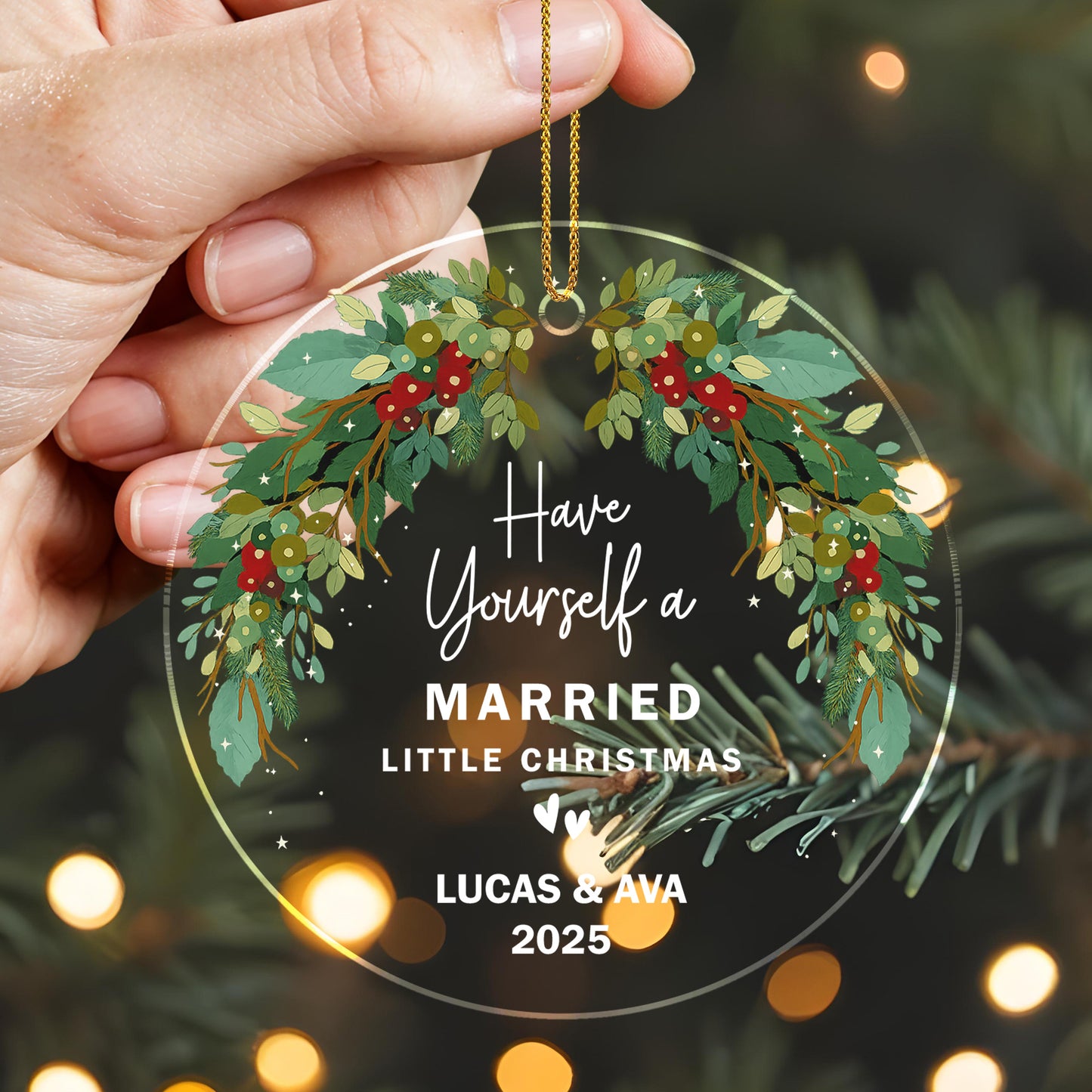 Have Yourself A Married Little Christmas, Festive Wreath Design