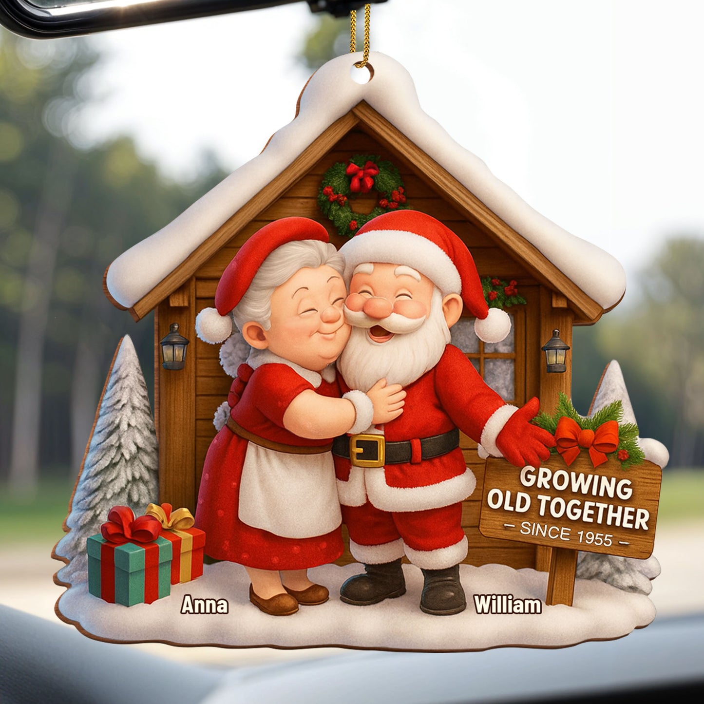 Growing Old Together, Santa And Mrs. Claus Ornament