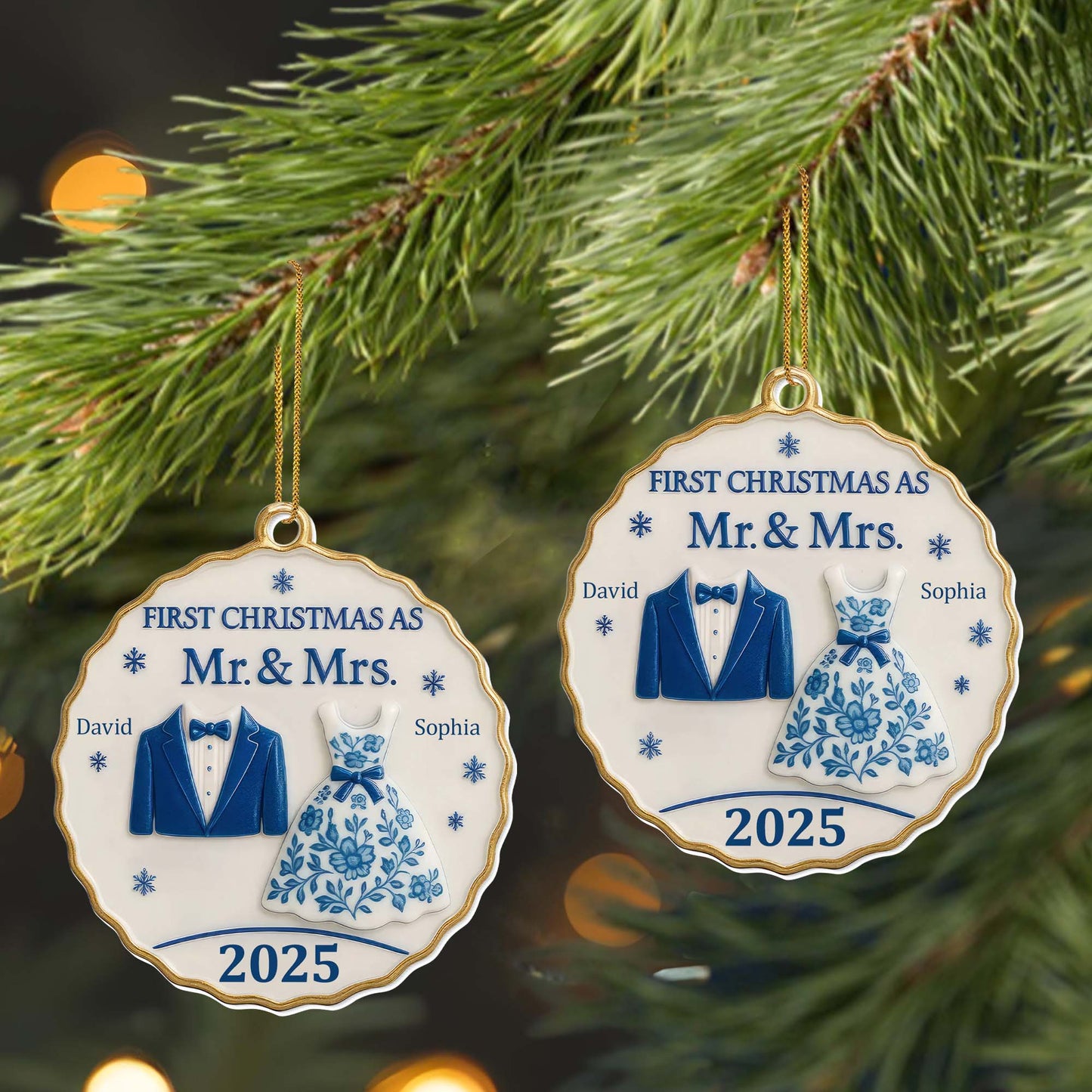 First Christmas As Mr. & Mrs., Suit And Dress Design