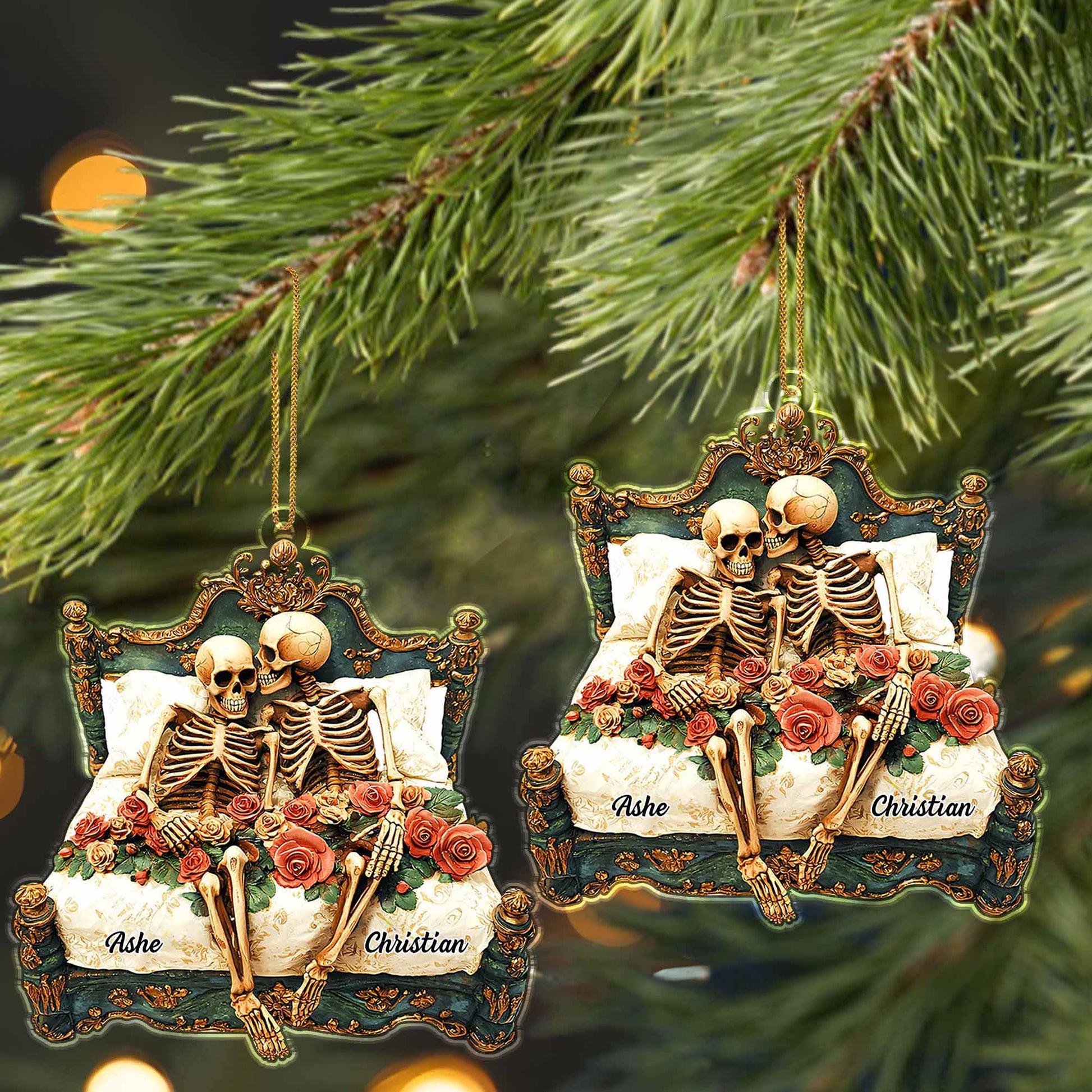 Celebrate Eternal Love, Skeleton Couple And Roses