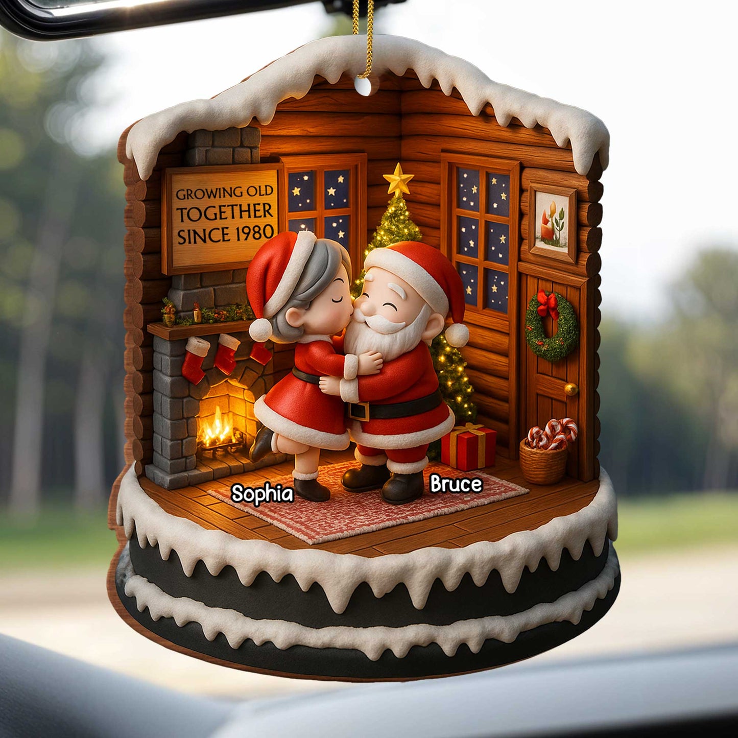 Growing Old Together Since, Santa Claus And Christmas Tree