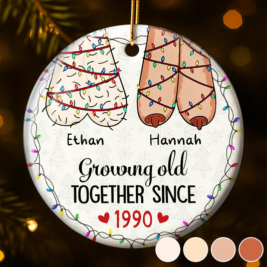 Growing Old Together Since Christmas Lights and Paws