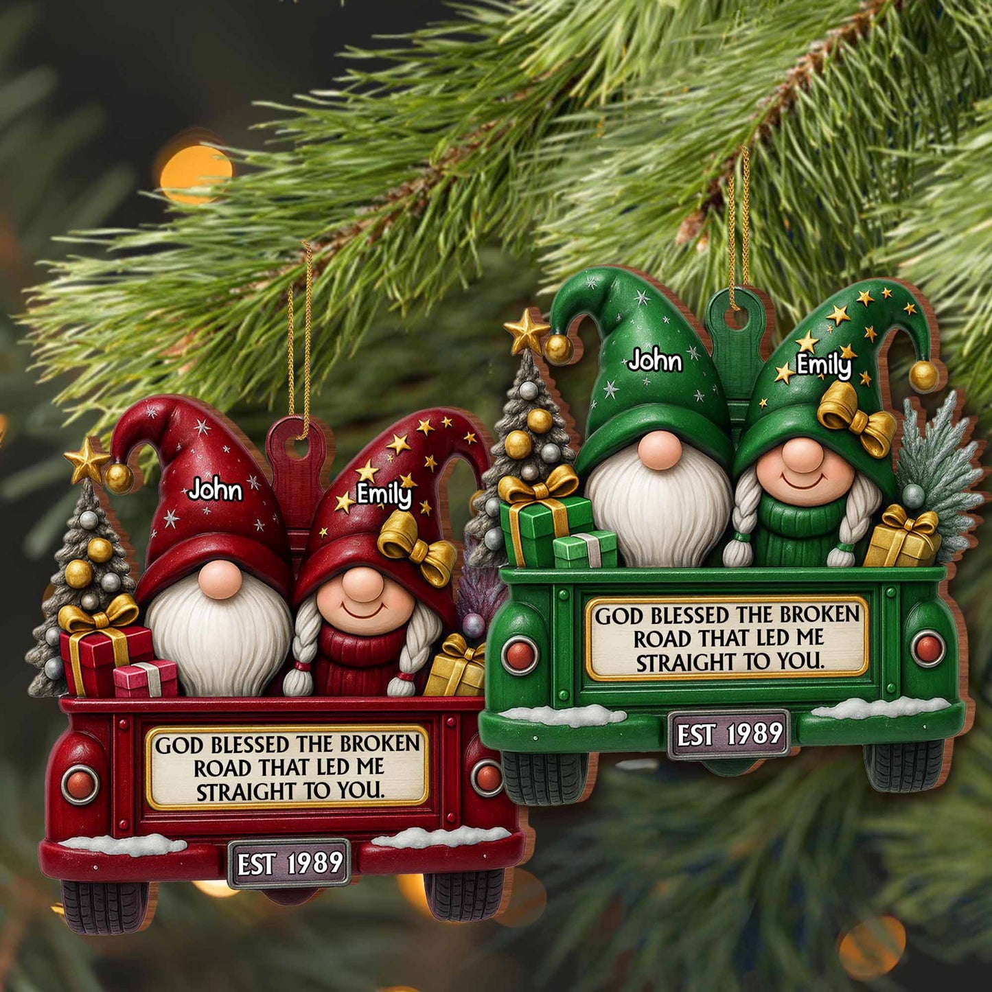 God Blessed The Broken Road That Led Me Straight To You, Christmas Decor