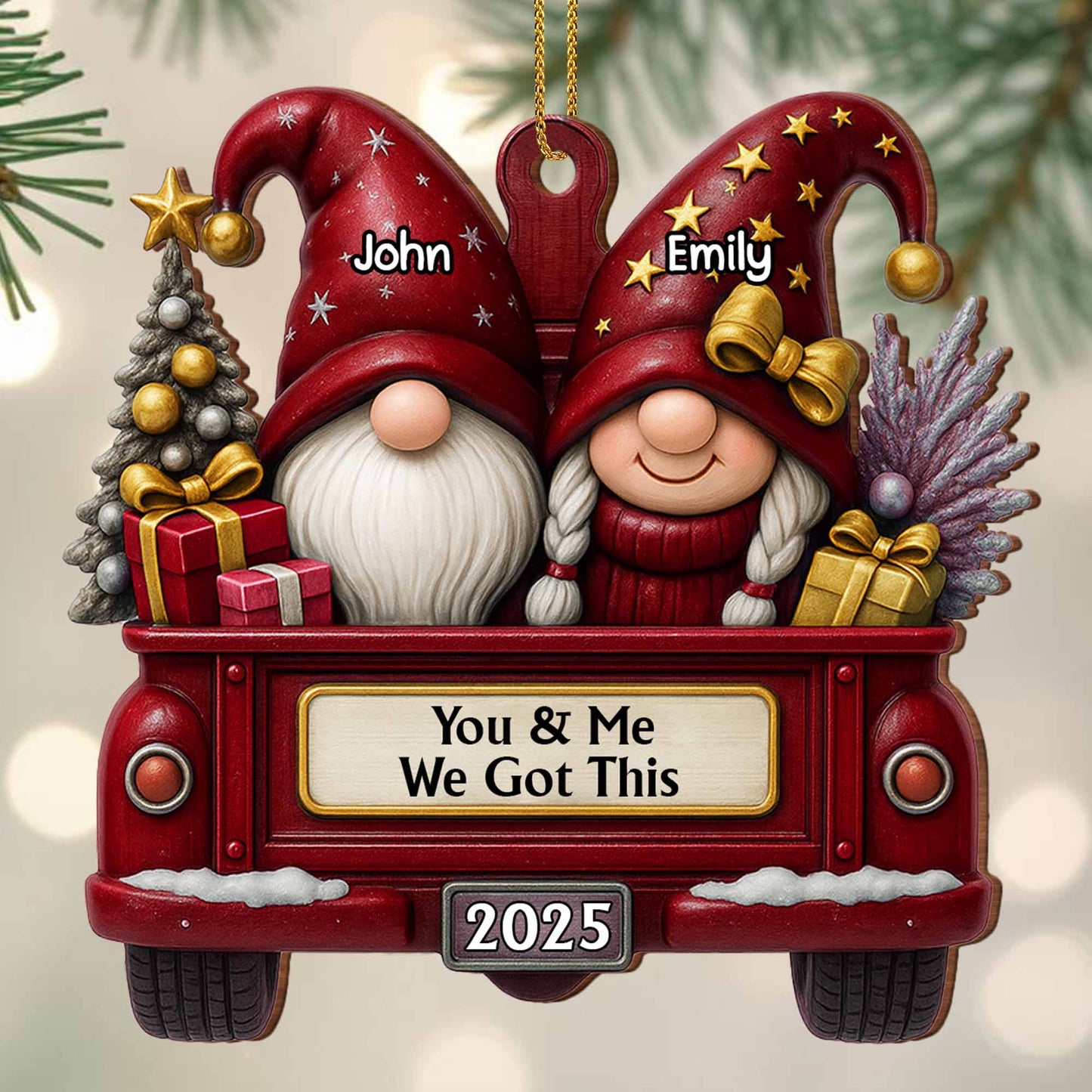 You & Me We Got This Gnome Couple On Truck