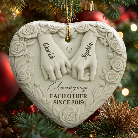 Annoying Each Other Since, Heart With Roses and Holding Hands