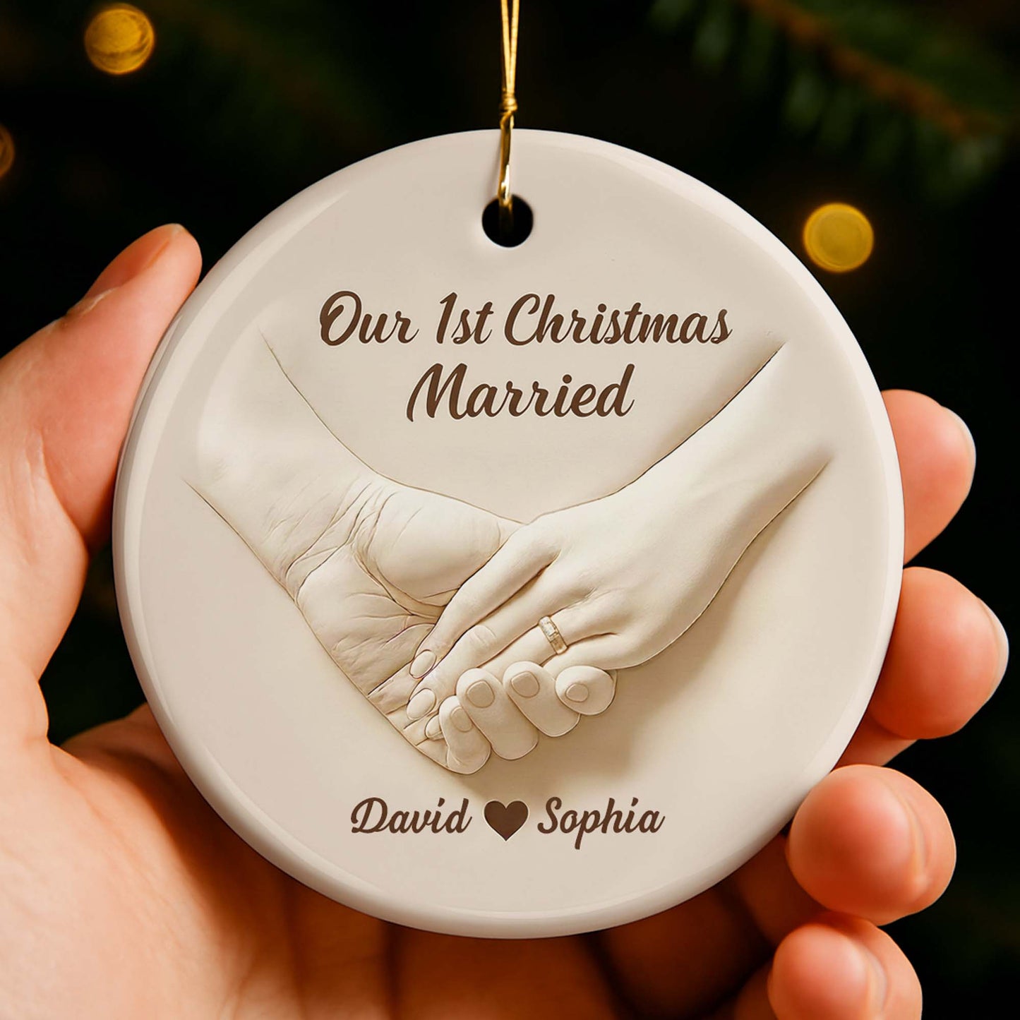 Our 1st Christmas Engaged, Hands With Ring