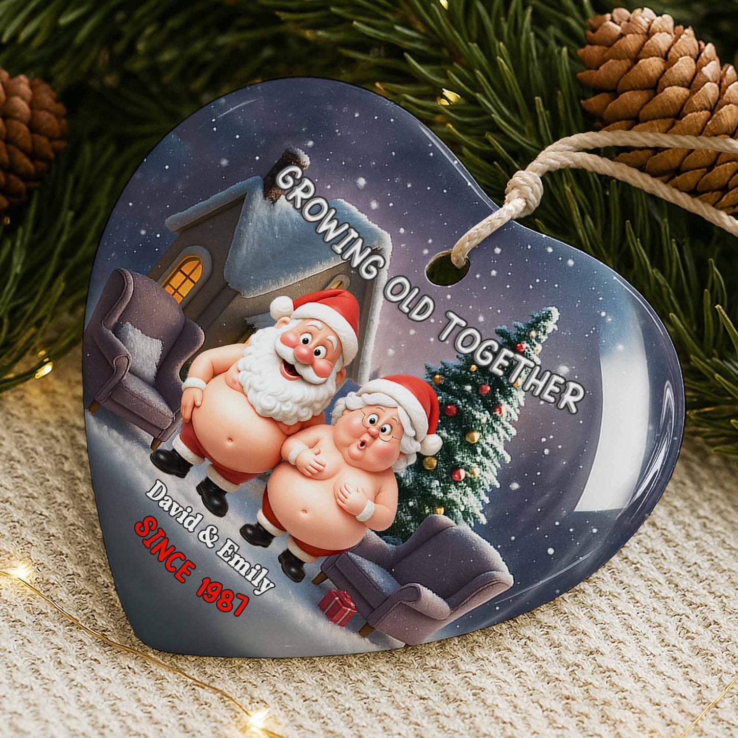 Growing Old Together, Santa Claus And Christmas Tree