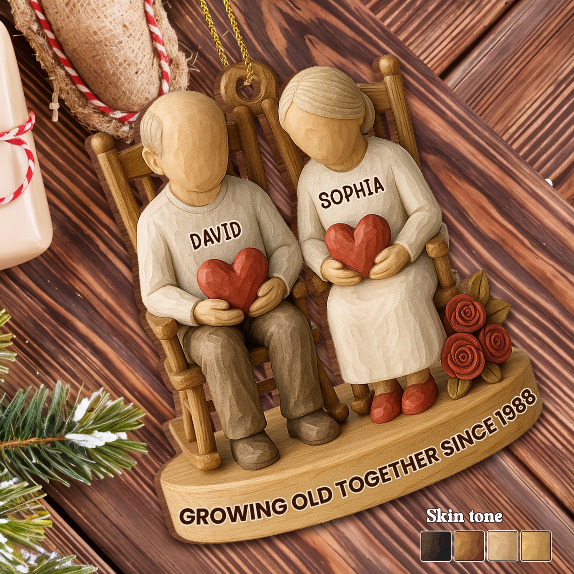 Growing Old Together With Hearts And Roses