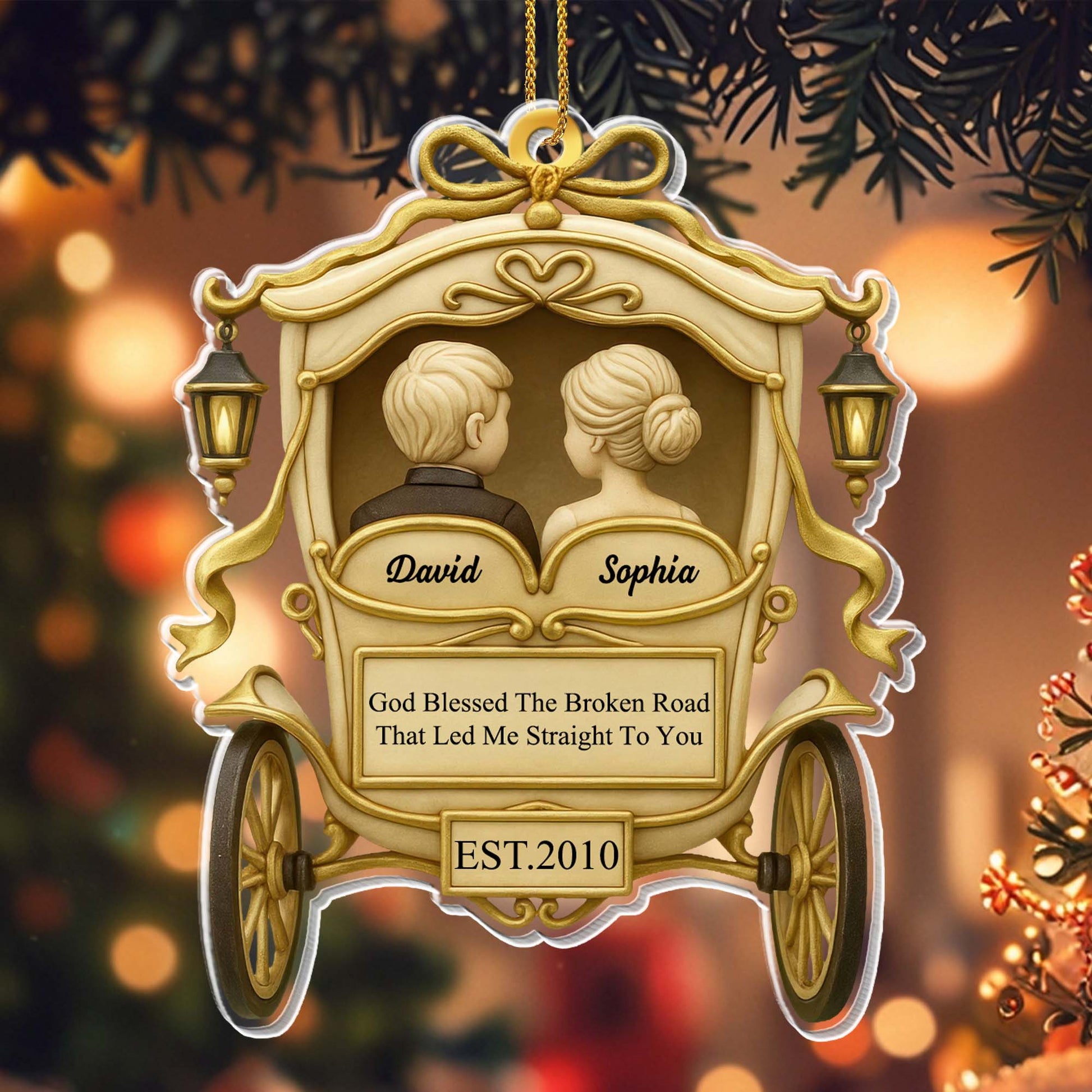 God Blessed The Broken Road, Couple In Carriage