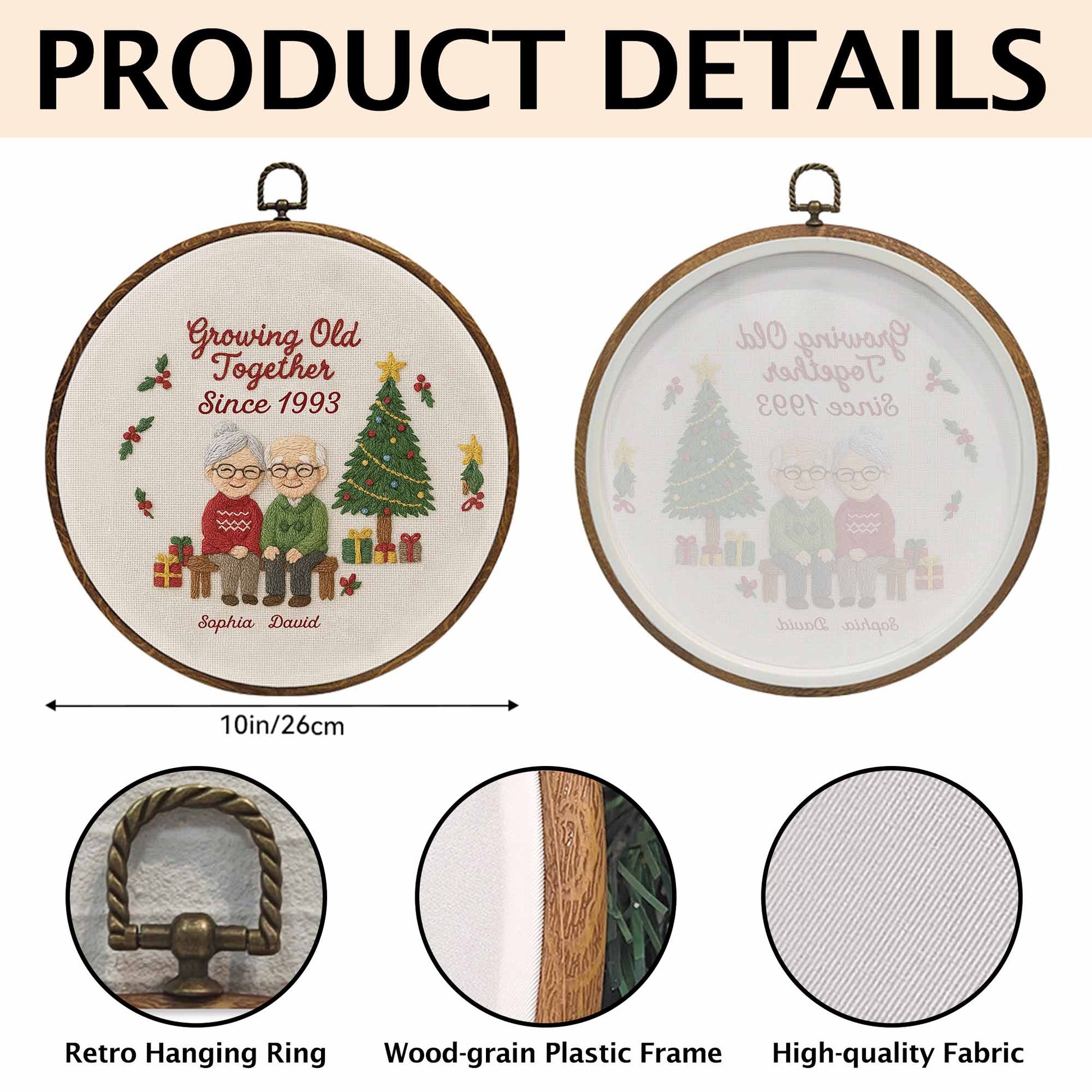 Growing Old Together, Elderly Couple And Christmas Tree