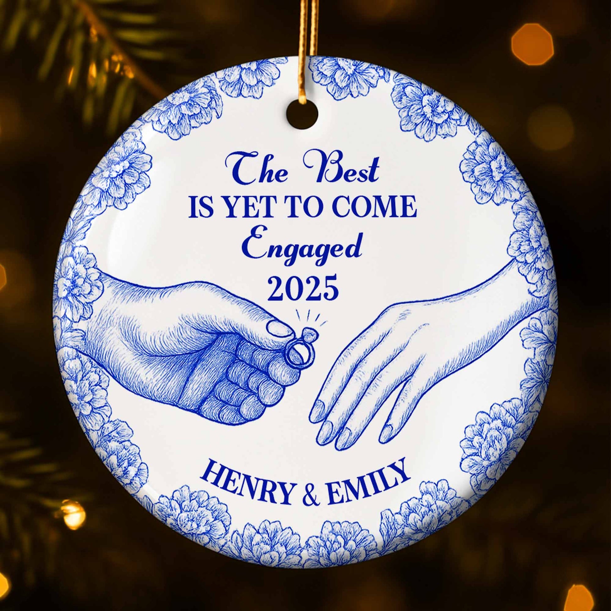 The Best Is Yet To Come Engaged Hands and Ring