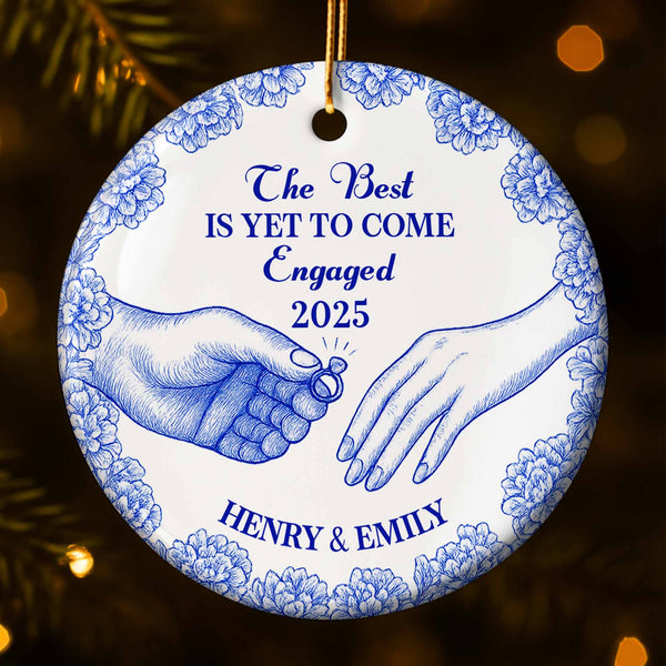 The Best Is Yet To Come Engaged Hands and Ring